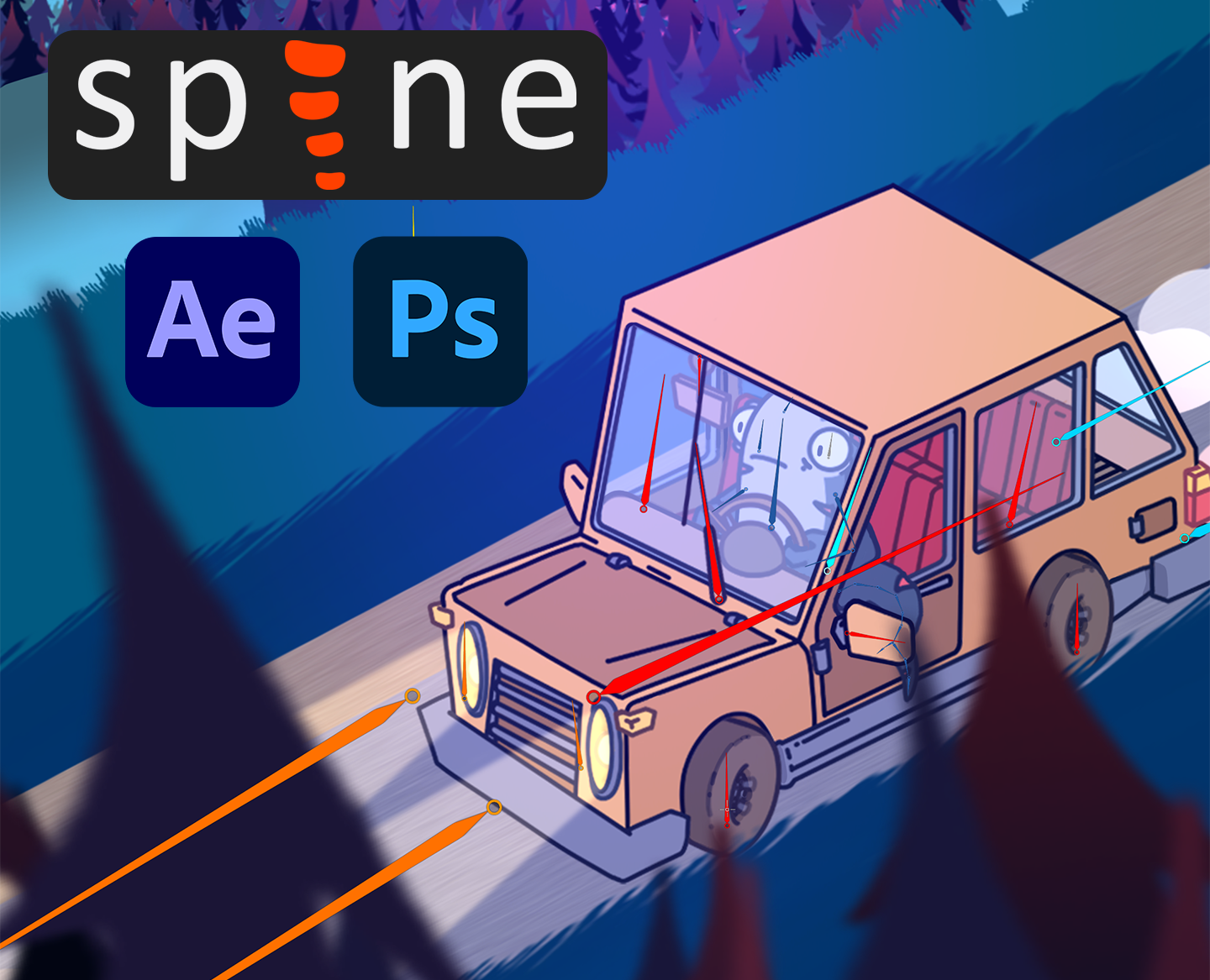 Анимация долгого путешествия в Spine 2D на Dprofile