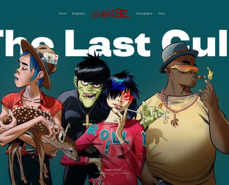 Gorillaz l Сайт-портфолио (site-portfolio) — Интерфейсы, Брендинг на Dprofile