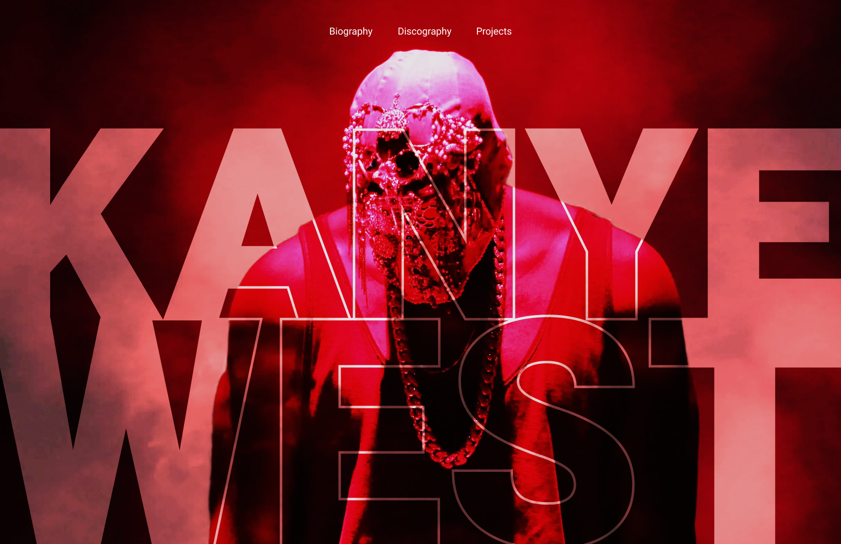 Kanye West l Сайт-портфолио (site-portfolio) — Изображение №1 — Интерфейсы, Брендинг на Dprofile