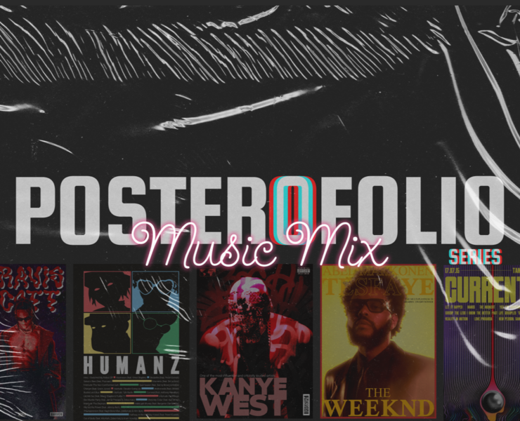 Postrefolio: Music Mix (Постерофолио: Мьюзик Микс) — Иллюстрация, Графика на Dprofile
