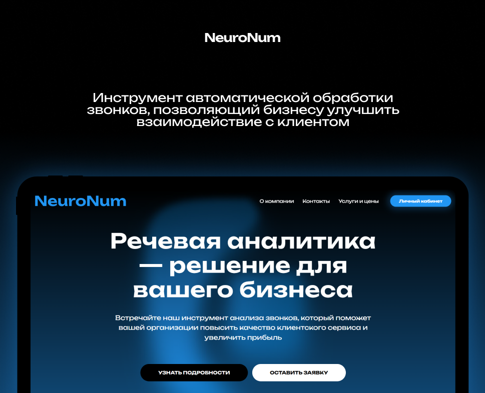NeuroNum// Лендинг и стиль — Интерфейсы, Брендинг на Dprofile