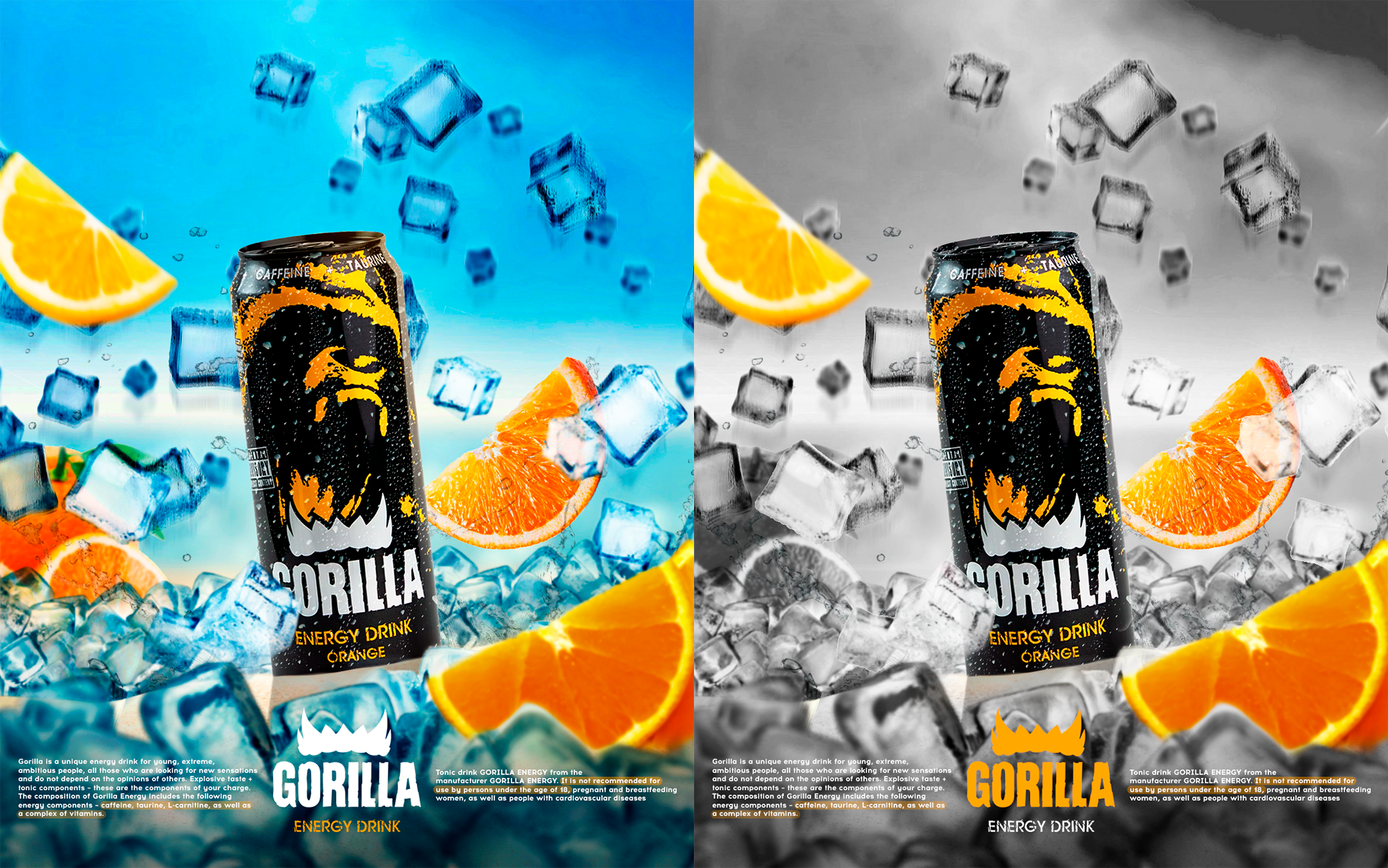 Gorilla Energy Drink, Дизайн промо материалов — Изображение №2 — Брендинг, Маркетинг на Dprofile