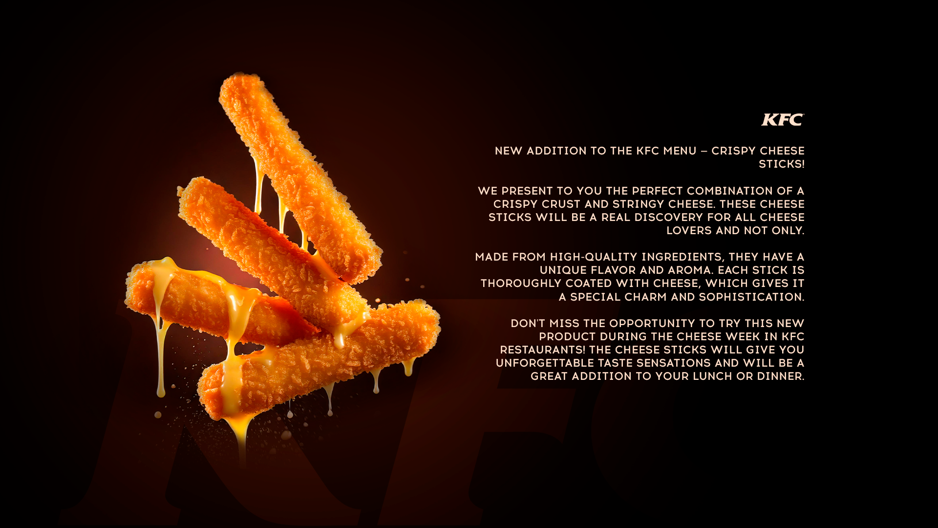 Super Cheese, Cheese week by KFC | Дизайн — Изображение №3 — Брендинг, Маркетинг на Dprofile