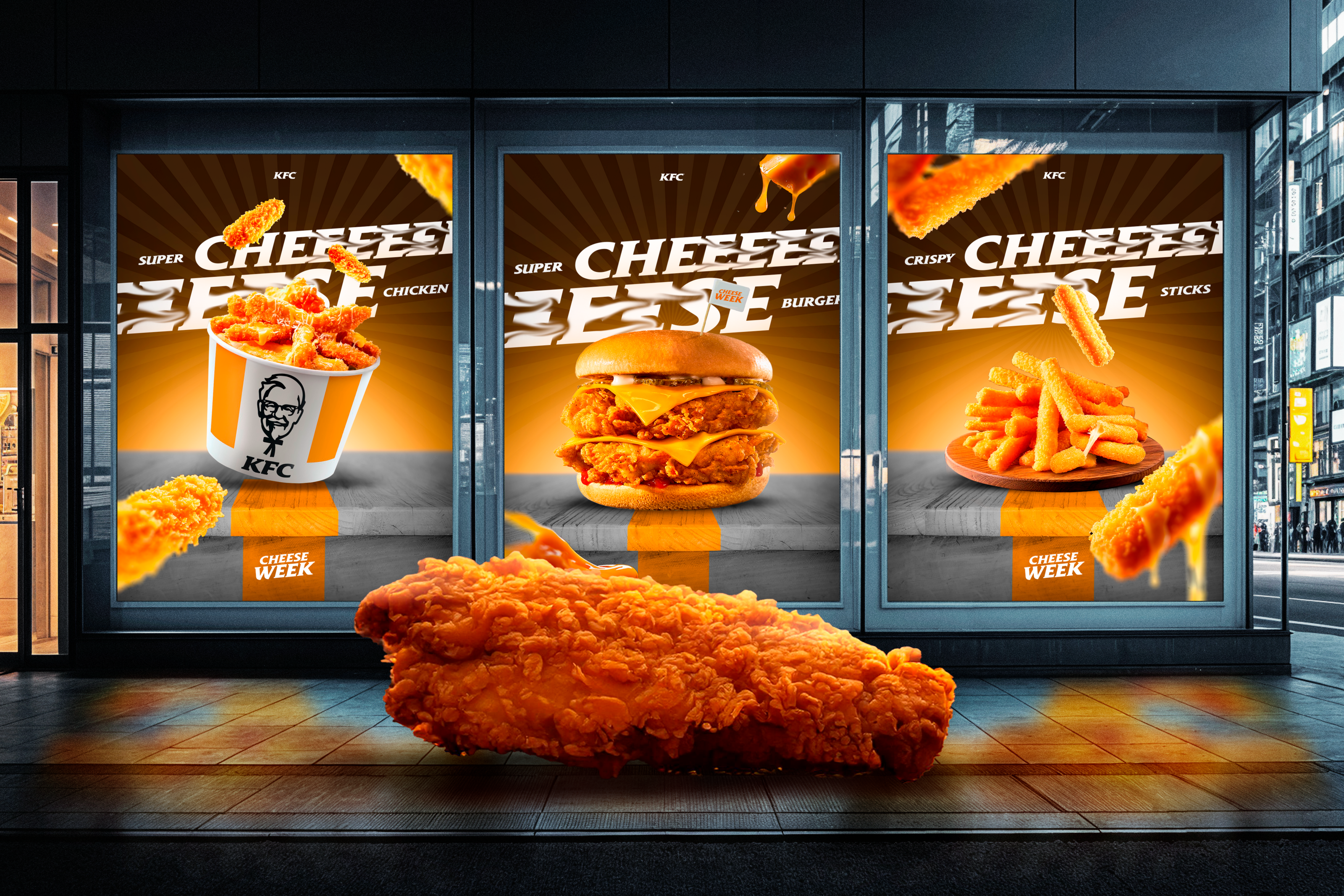 Super Cheese, Cheese week by KFC | Дизайн — Изображение №4 — Брендинг, Маркетинг на Dprofile