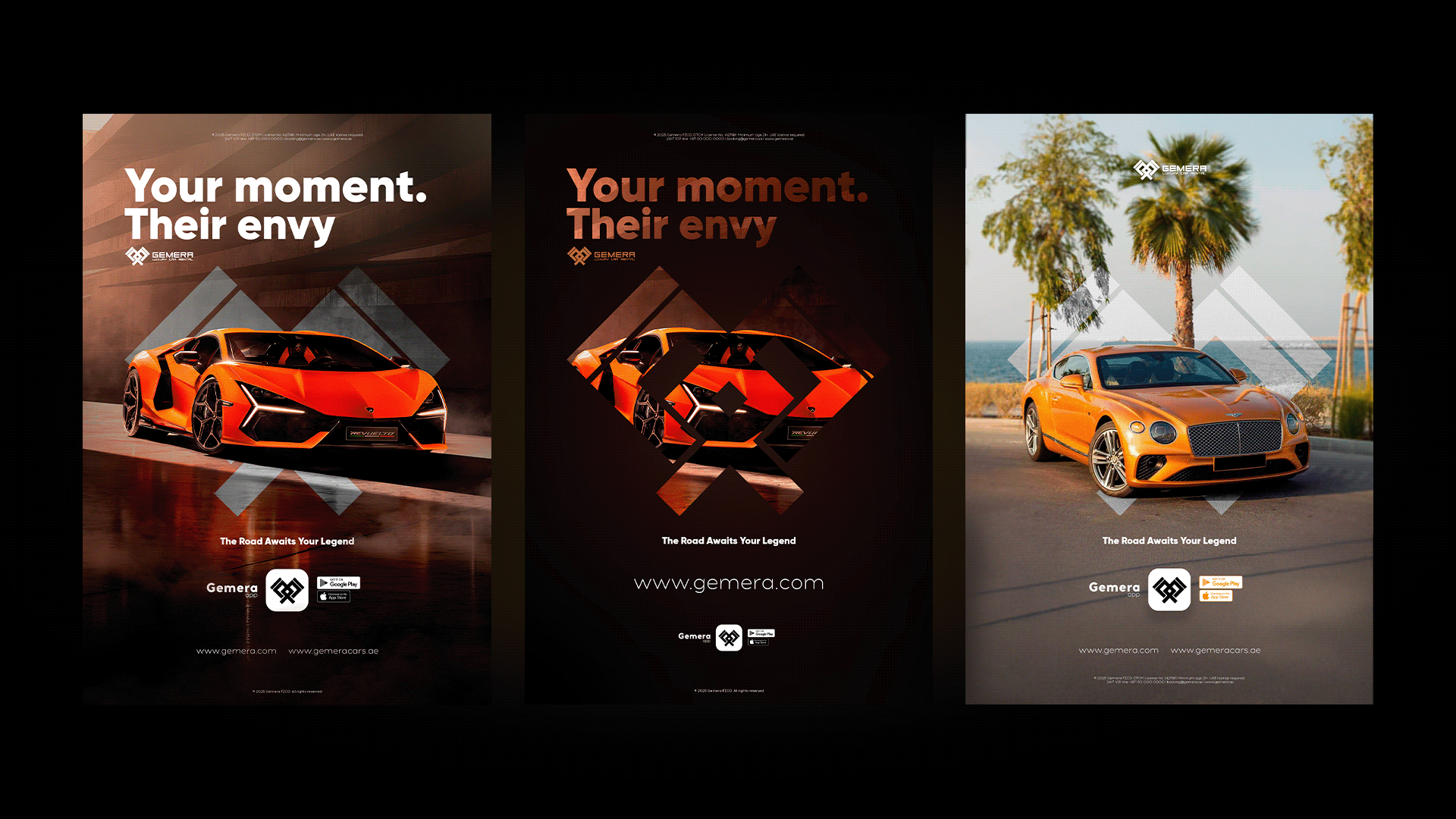 Бренд дизайн и дизайн сайта |GEMERA LUXURY CAR RENTAL — Изображение №14 — Интерфейсы, Брендинг на Dprofile