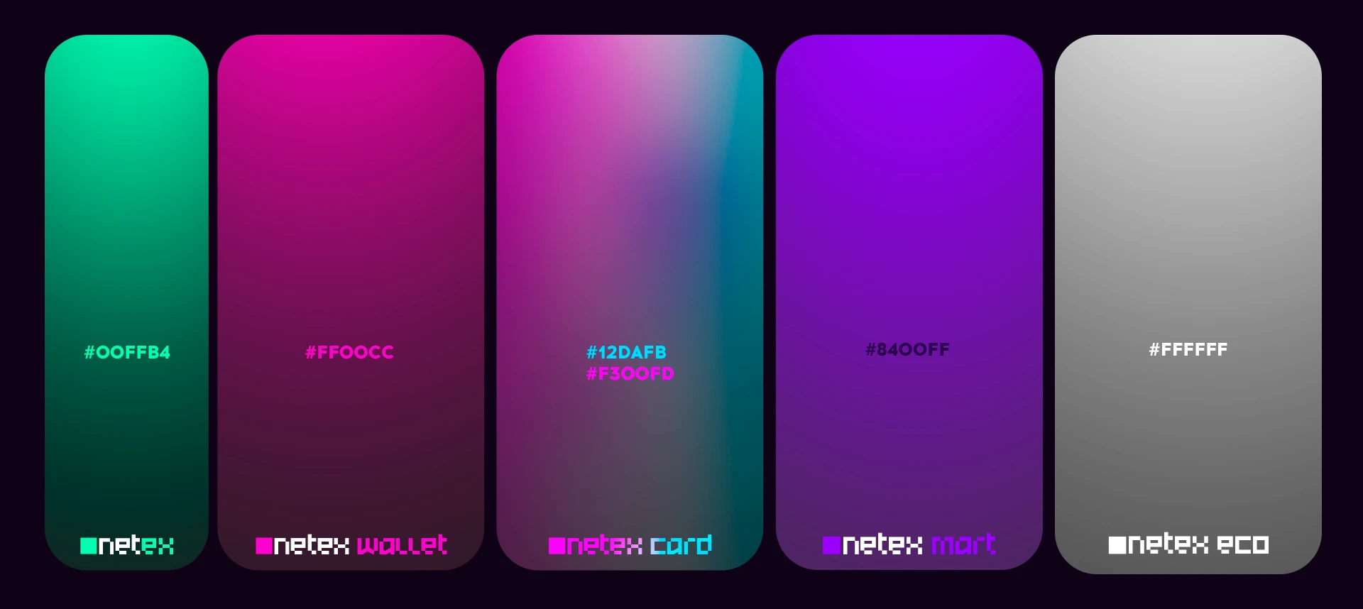 NETEX ECOSYSTEM: Brandbook — Изображение №10 — Интерфейсы, Брендинг на Dprofile