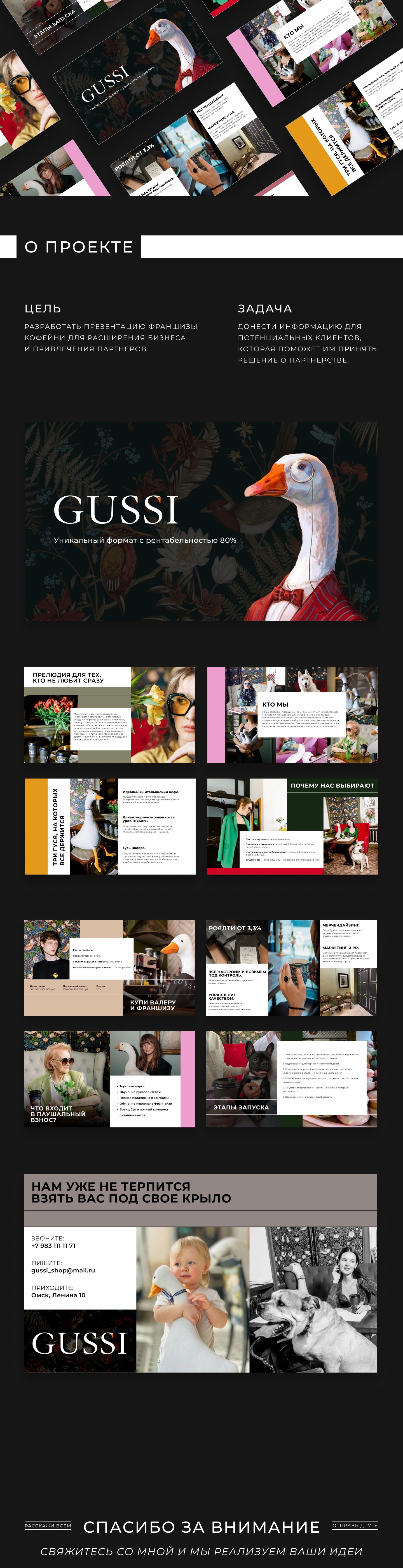 Презентация франшизы Gussi | Presentation — Изображение №1 — Графика, Интерфейсы на Dprofile