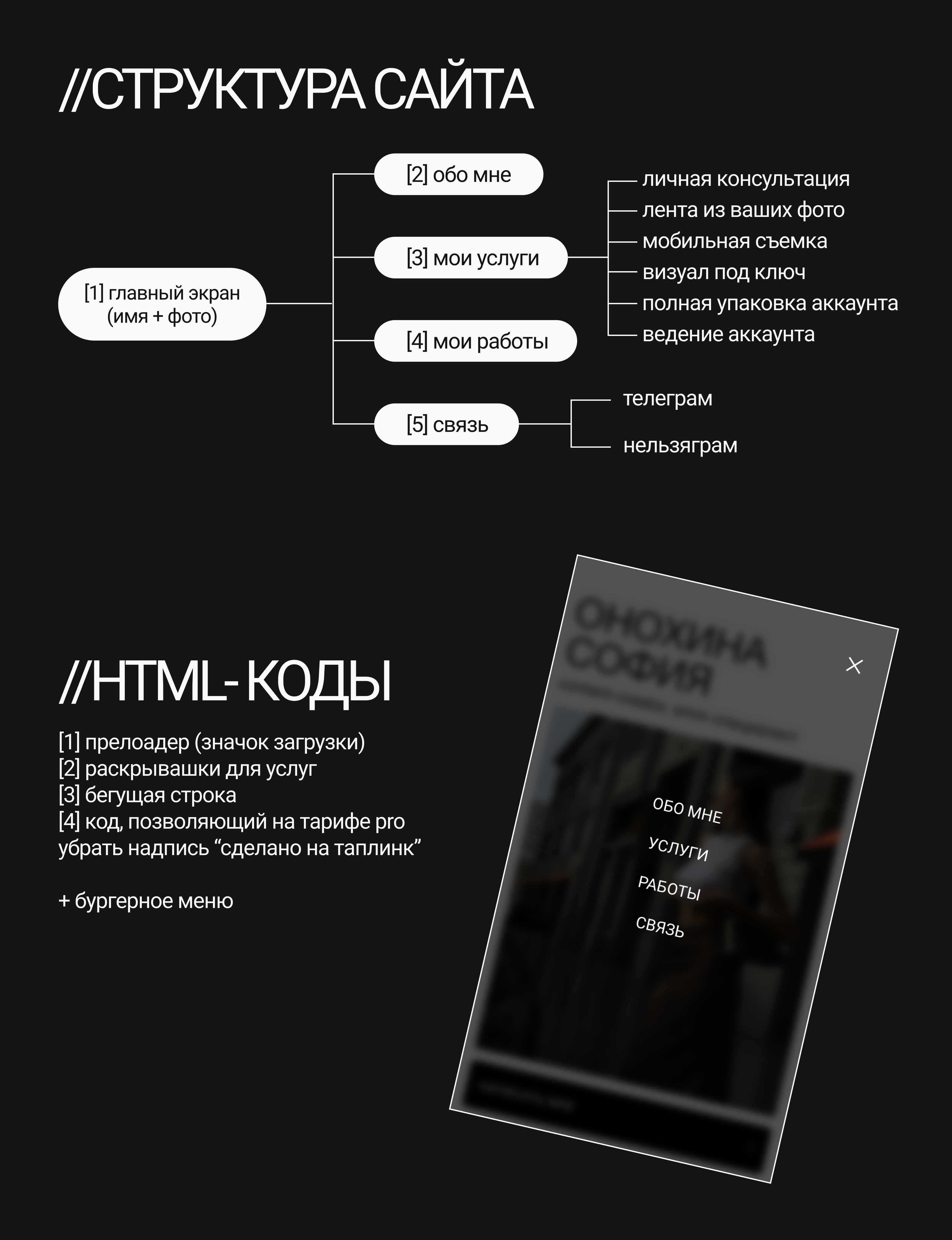 таплинк для фотографа|taplink for photographer — Изображение №7 — Интерфейсы на Dprofile