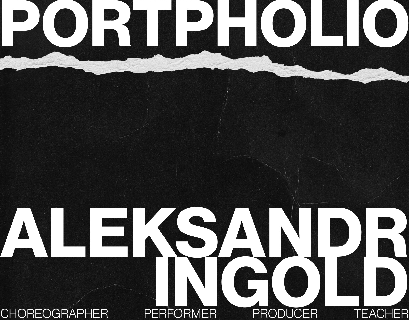 Сайт-портфолио для танцора-перформера — Изображение №1 — Интерфейсы, Брендинг на Dprofile