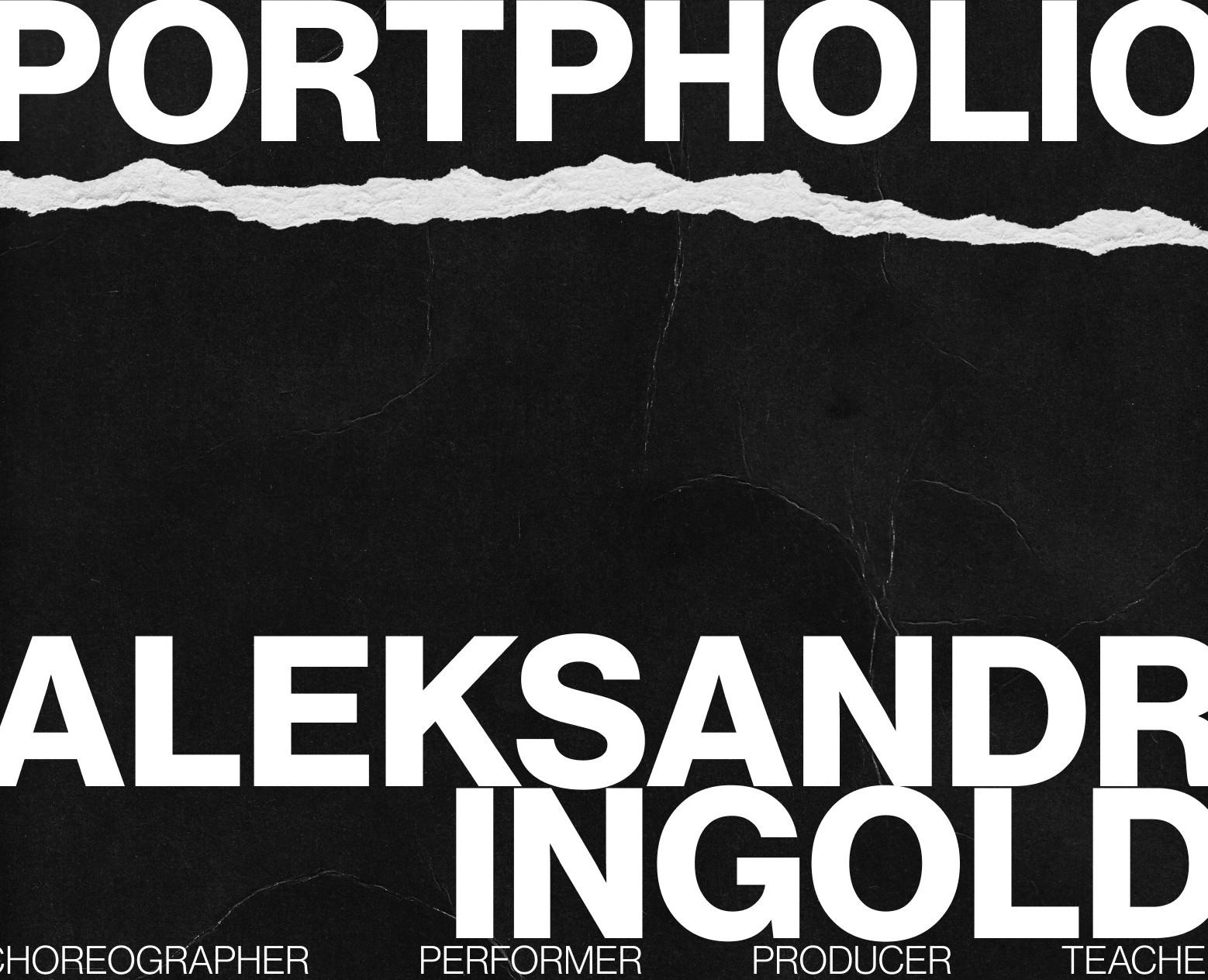 Сайт-портфолио для танцора-перформера — Интерфейсы, Брендинг на Dprofile