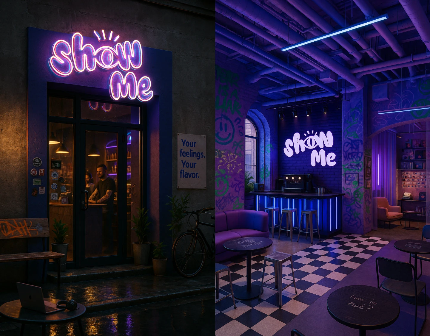 show me | brand identity | emotional coffee trip — Изображение №8 — Брендинг на Dprofile