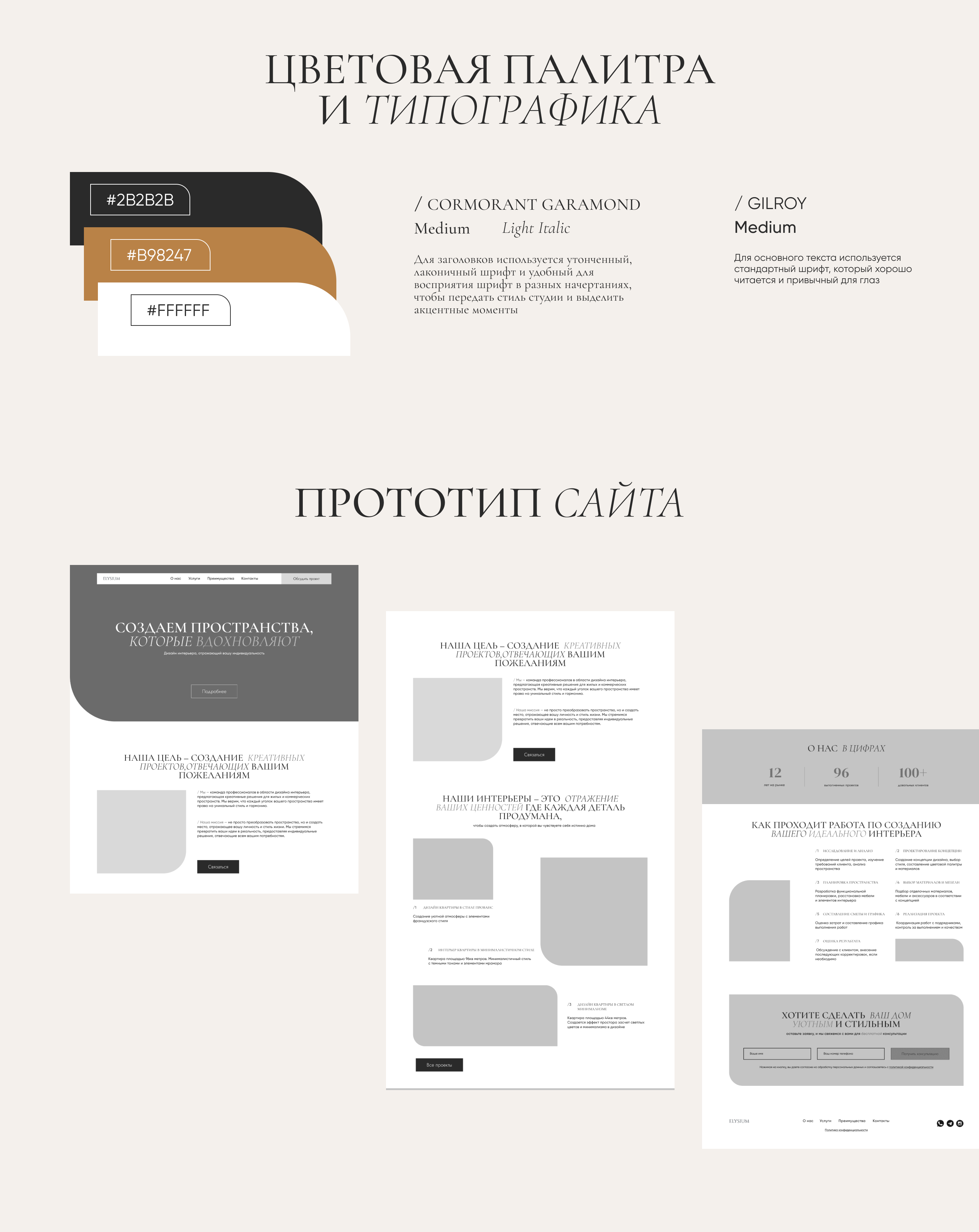 Сайт для студии дизайна интерьеров I Лендиег I Тильда — Изображение №3 — Интерфейсы на Dprofile