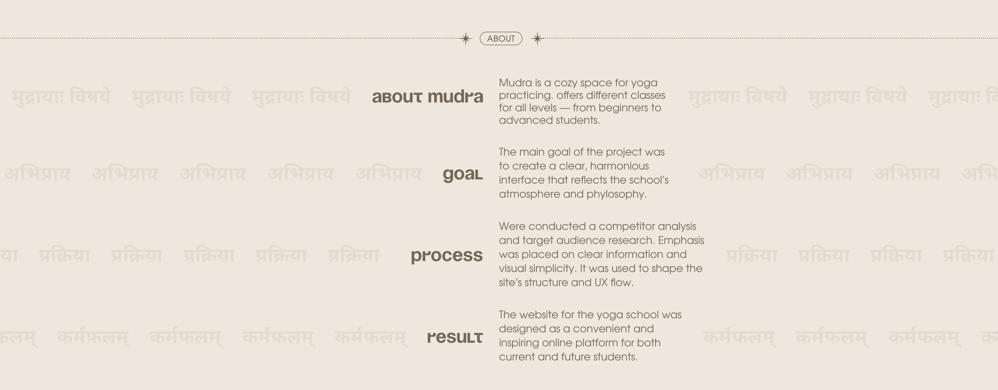 Mudra. Yoga School | Corporate website — Изображение №2 — Интерфейсы на Dprofile