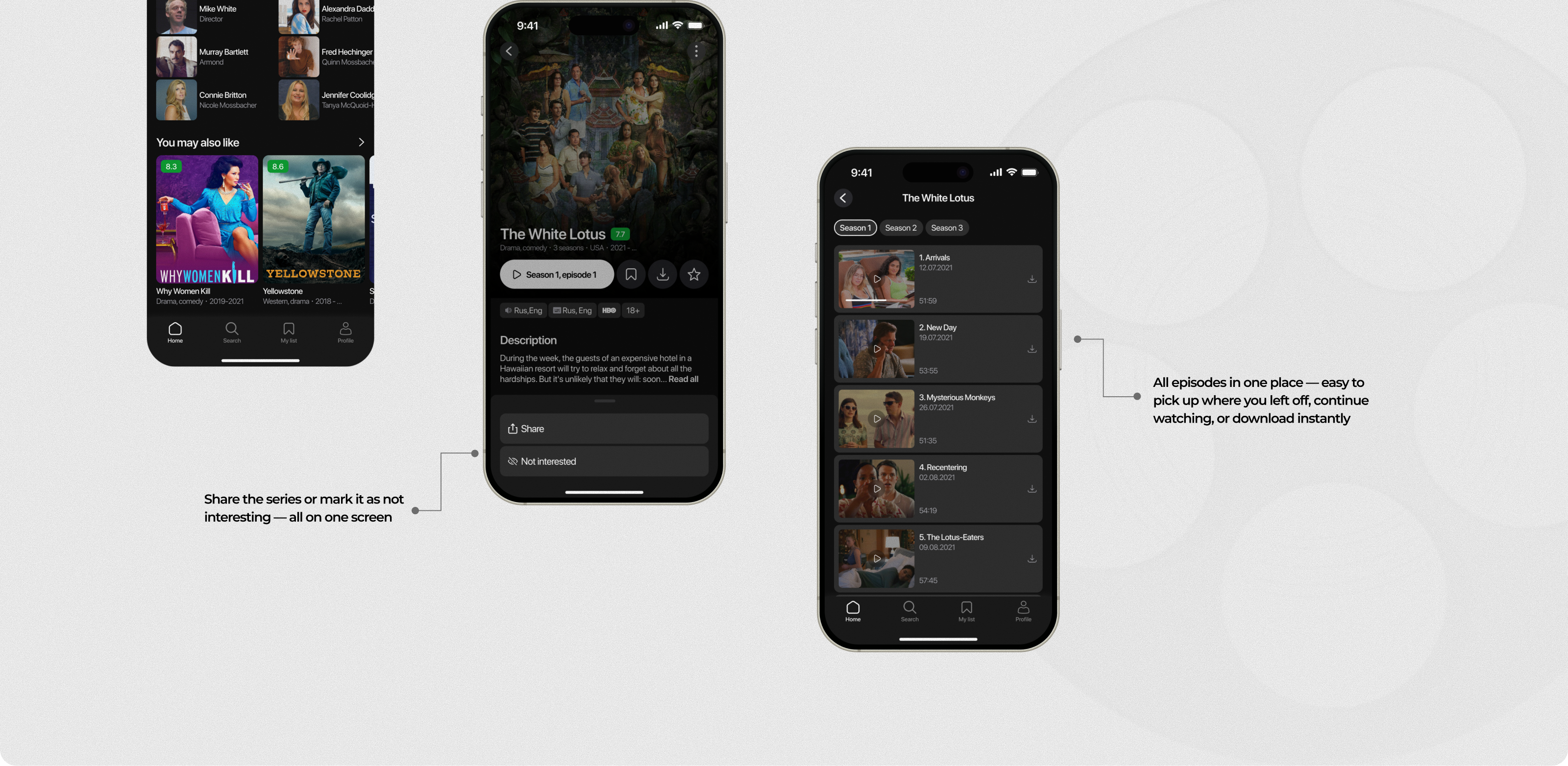 REEL | Mobile app | Online cinema — Изображение №15 — Интерфейсы на Dprofile