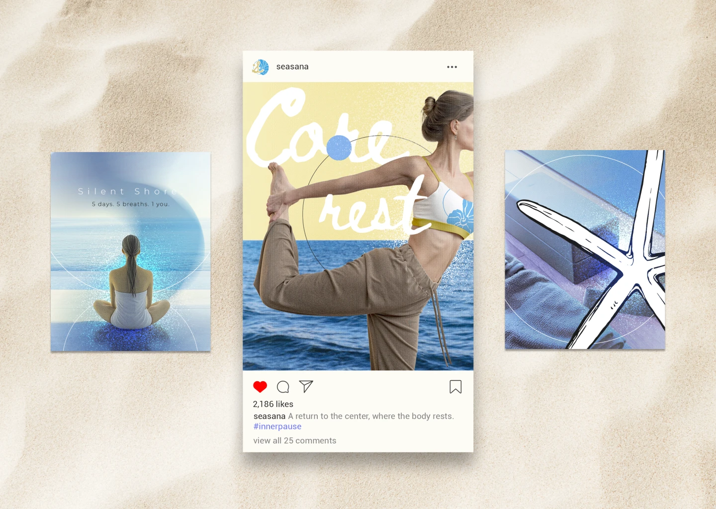 Seasana I Yoga studio branding — Изображение №11 — Брендинг, Иллюстрация на Dprofile