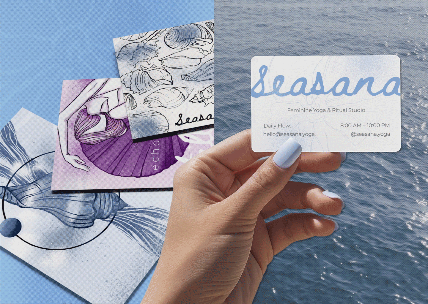 Seasana I Yoga studio branding — Изображение №4 — Брендинг, Иллюстрация на Dprofile
