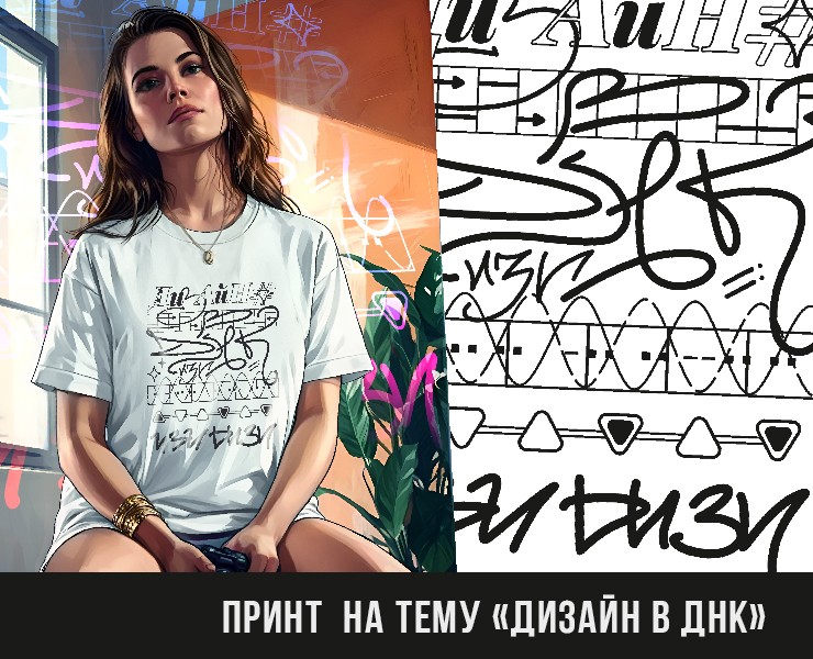принт на конкурс "дизайн в ДНК" — Брендинг, Графика на Dprofile
