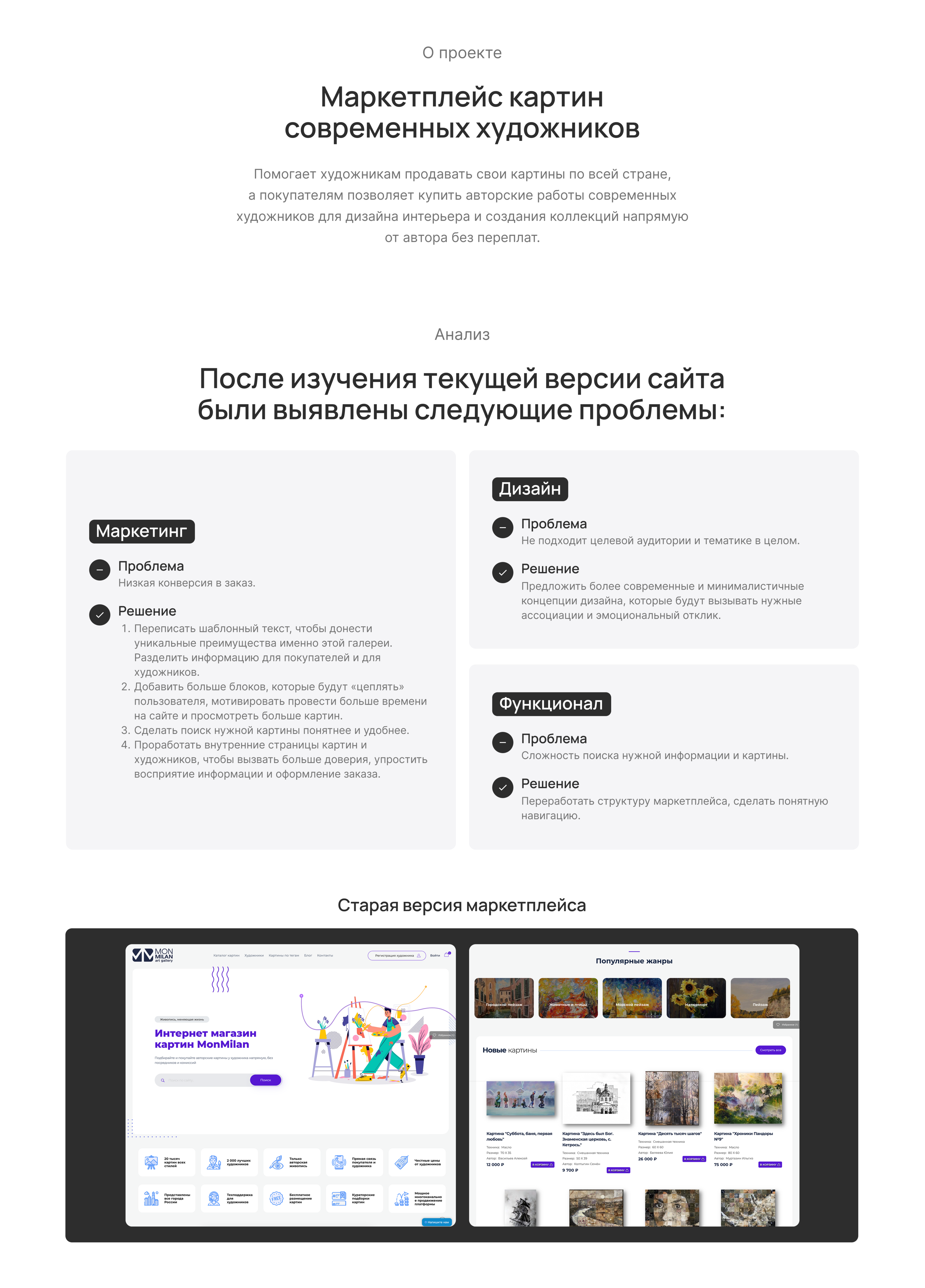 Ux/Ui дизайн маркетплейса картин — Изображение №1 — Интерфейсы на Dprofile