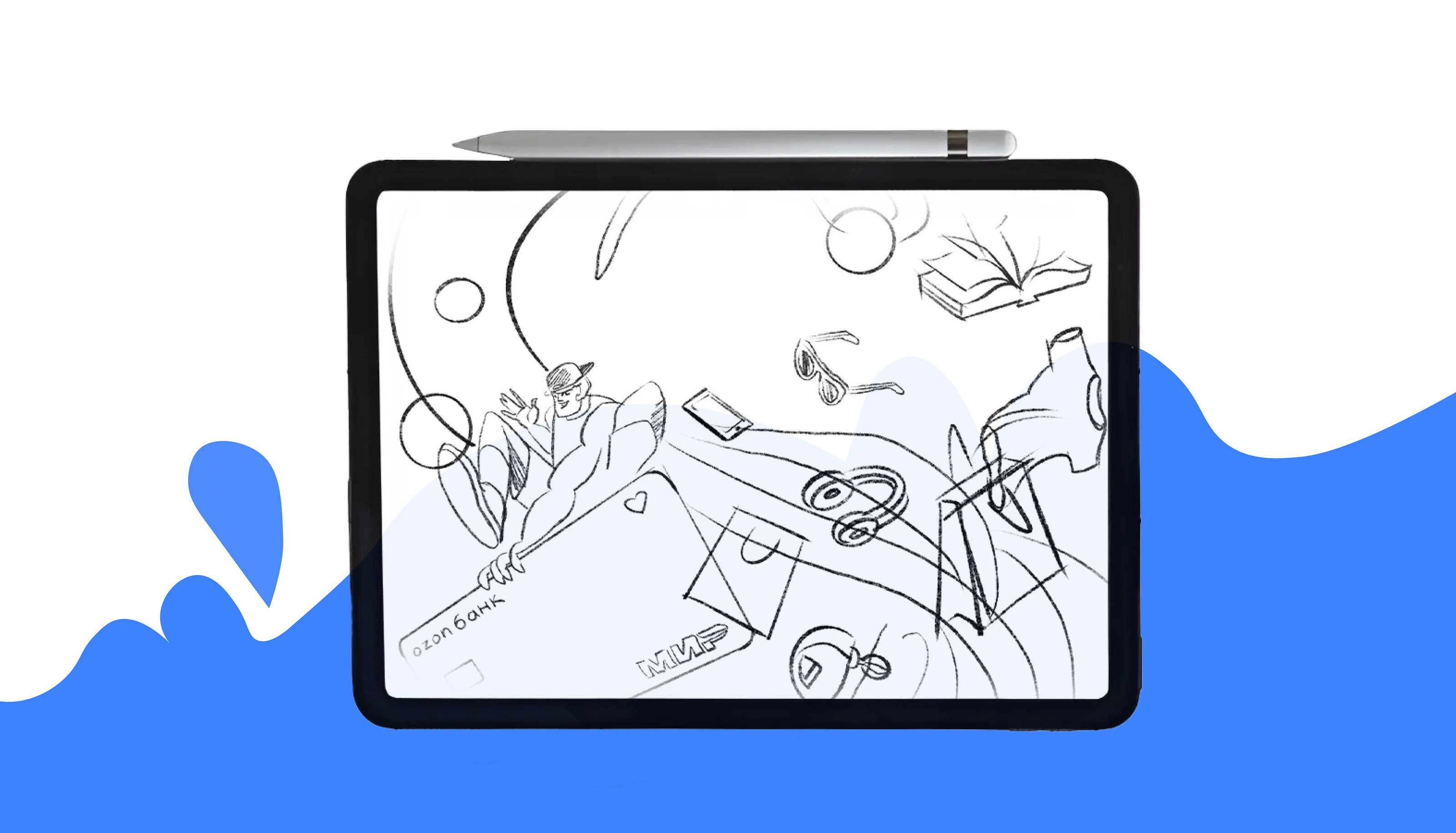 ДИЗАЙН-ПОСТОМАТА OZON BALLON — Изображение №3 — Иллюстрация, Графика на Dprofile