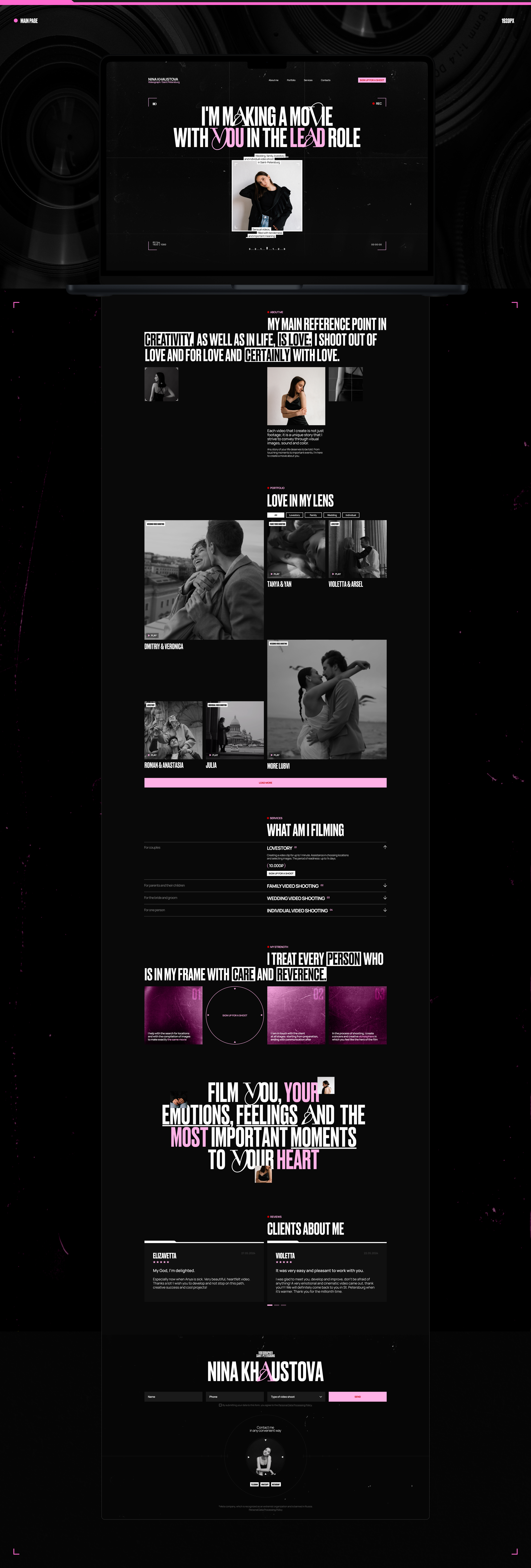 NINA KHAUSTOVA / Corporate website — Изображение №2 — Интерфейсы на Dprofile