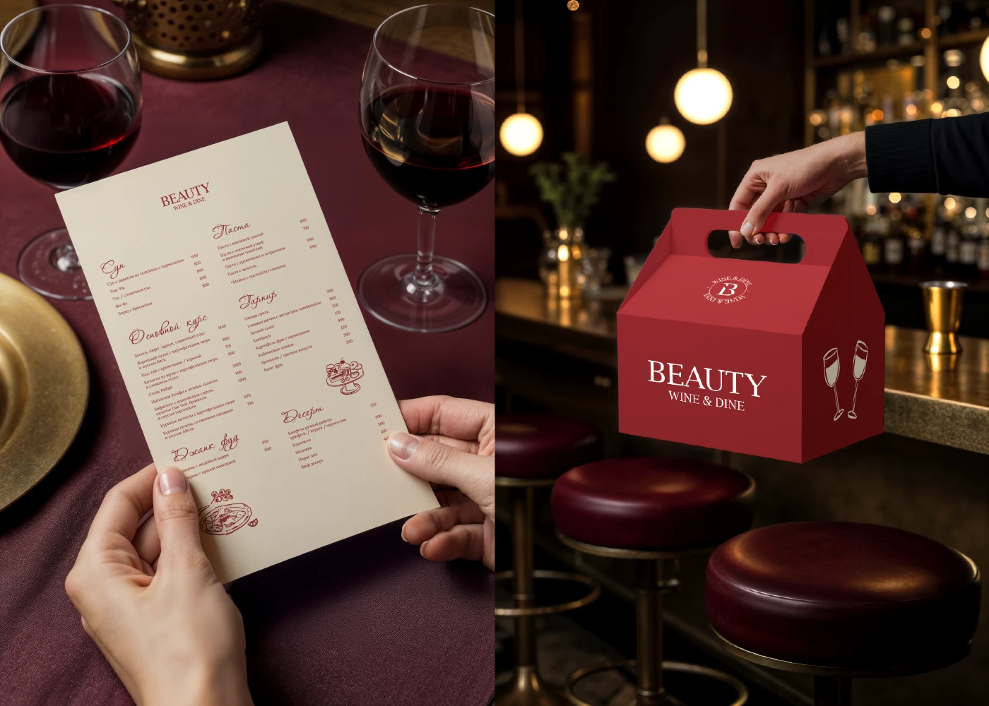 Логотип и фирменный стиль для ресторана BEAUTY — Изображение №2 — Брендинг на Dprofile