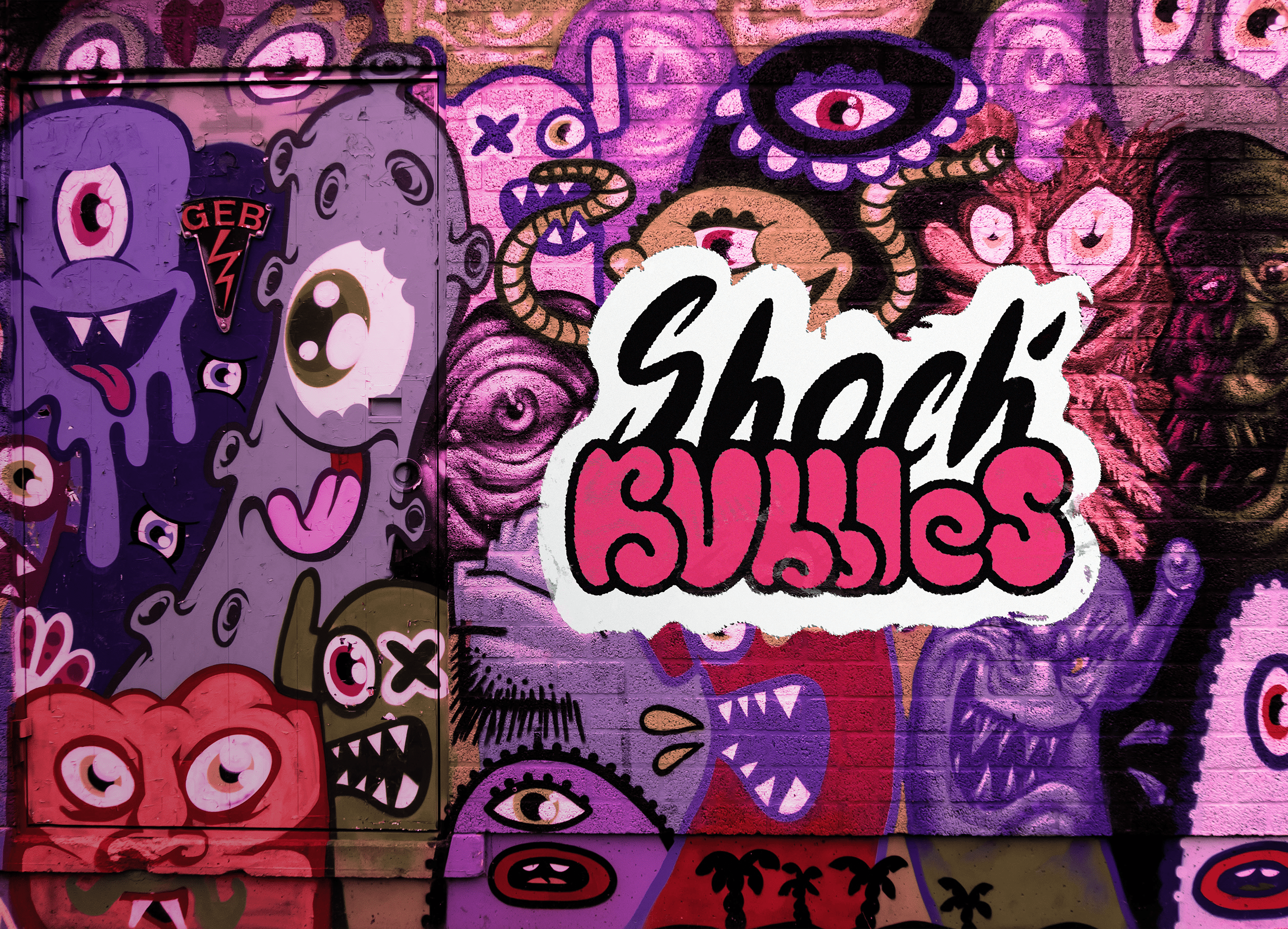 Shock Bubbles логотип для линейки газированных напитков — Изображение №4 — Брендинг на Dprofile