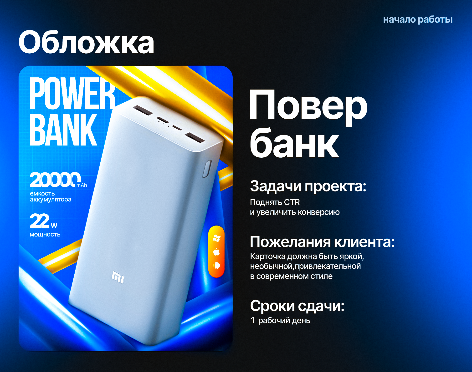 Дизайн инфографики для маркетплейсов на повер банк — Изображение №2 — Графика на Dprofile