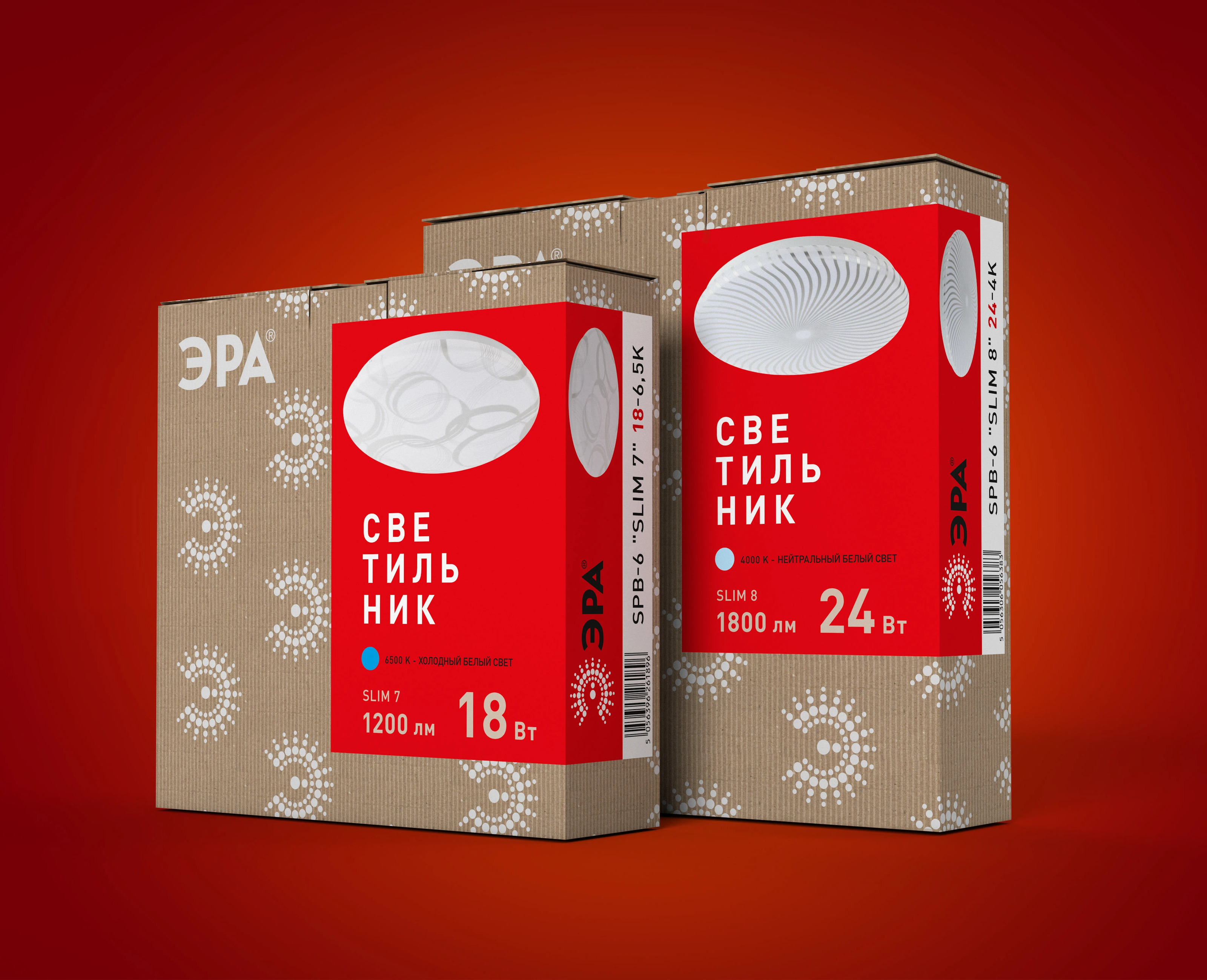 Универсальная упаковка потолочного светильника ЭРА — Изображение №3 — Брендинг на Dprofile