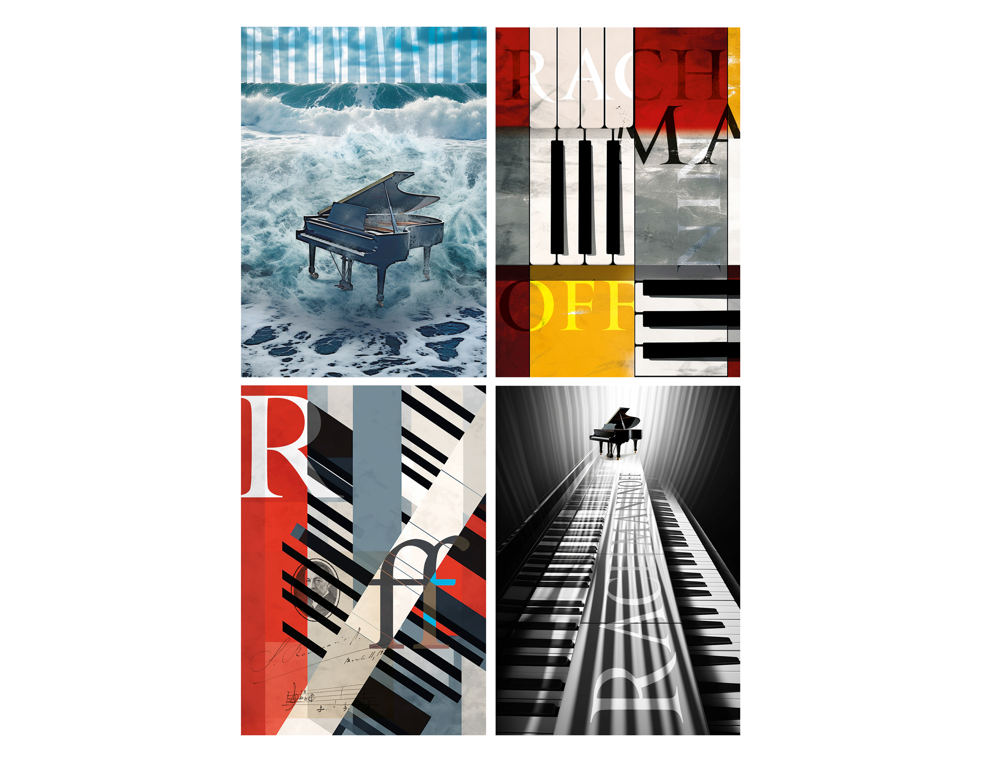 Posters for Sergei Rachmaninov's 150th anniversary — Изображение №7 — Графика на Dprofile