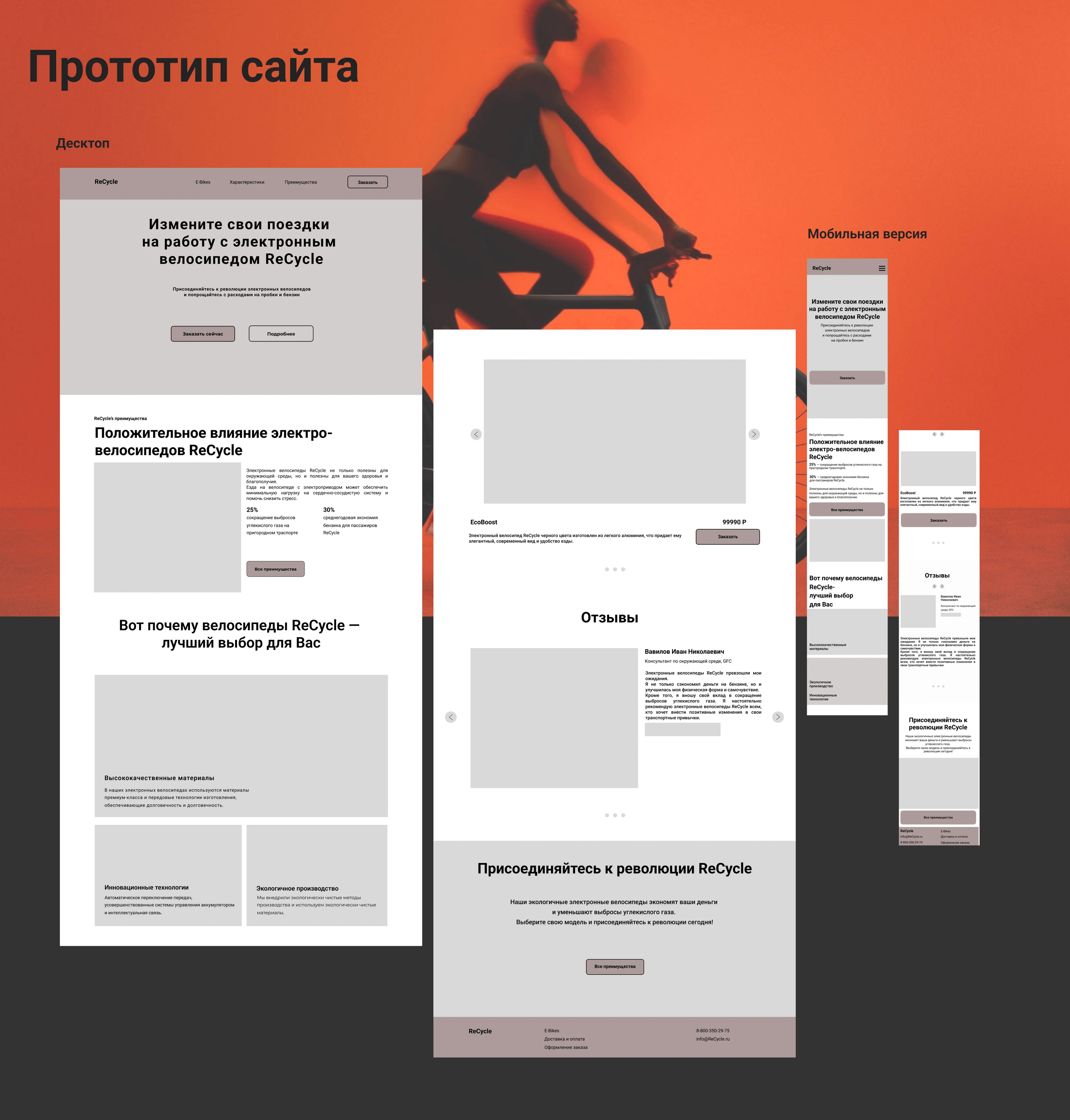 ReCycle | Website for a E-bike shop — Изображение №4 — Интерфейсы на Dprofile