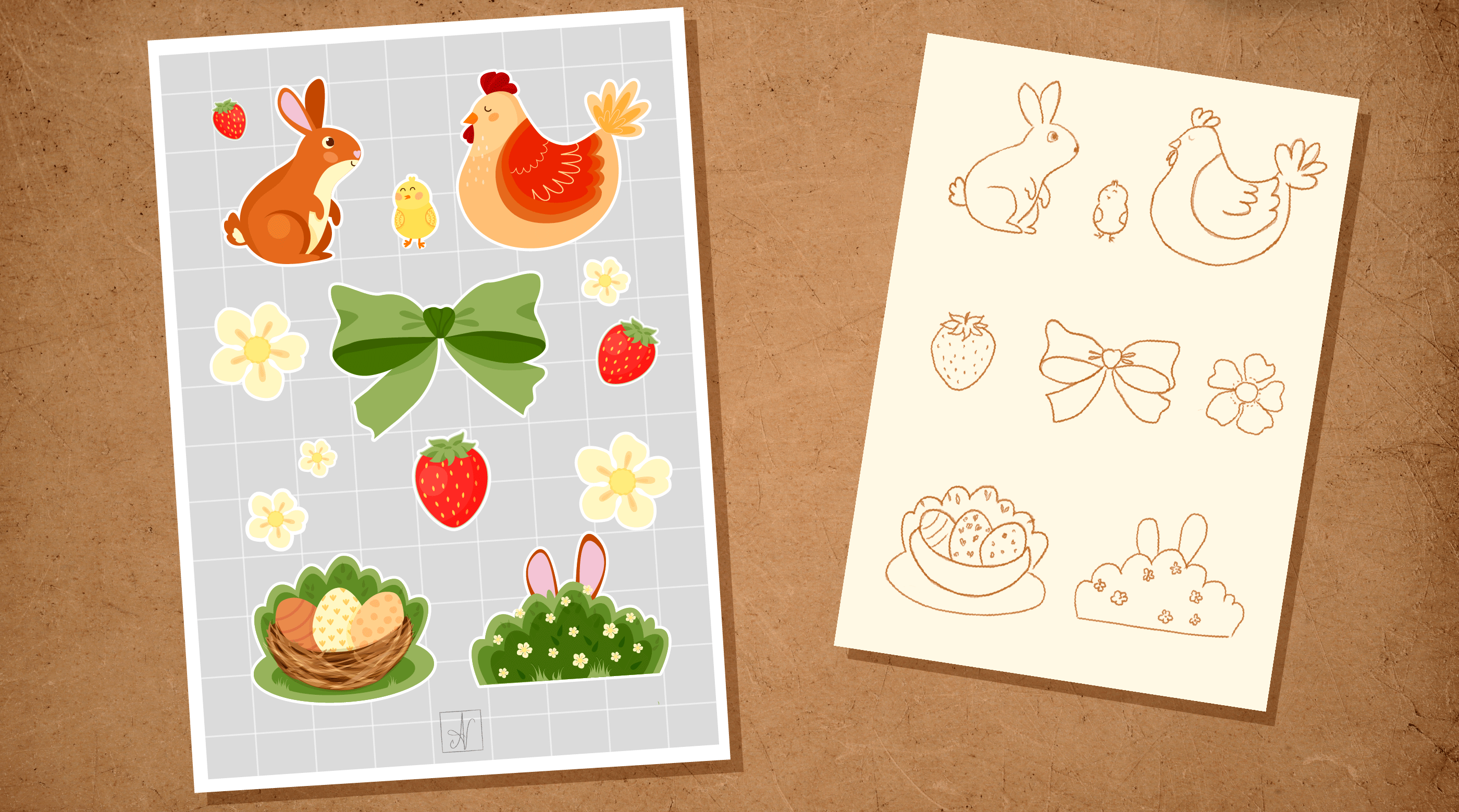 Весенний стикерпак — Изображение №3 — Иллюстрация на Dprofile