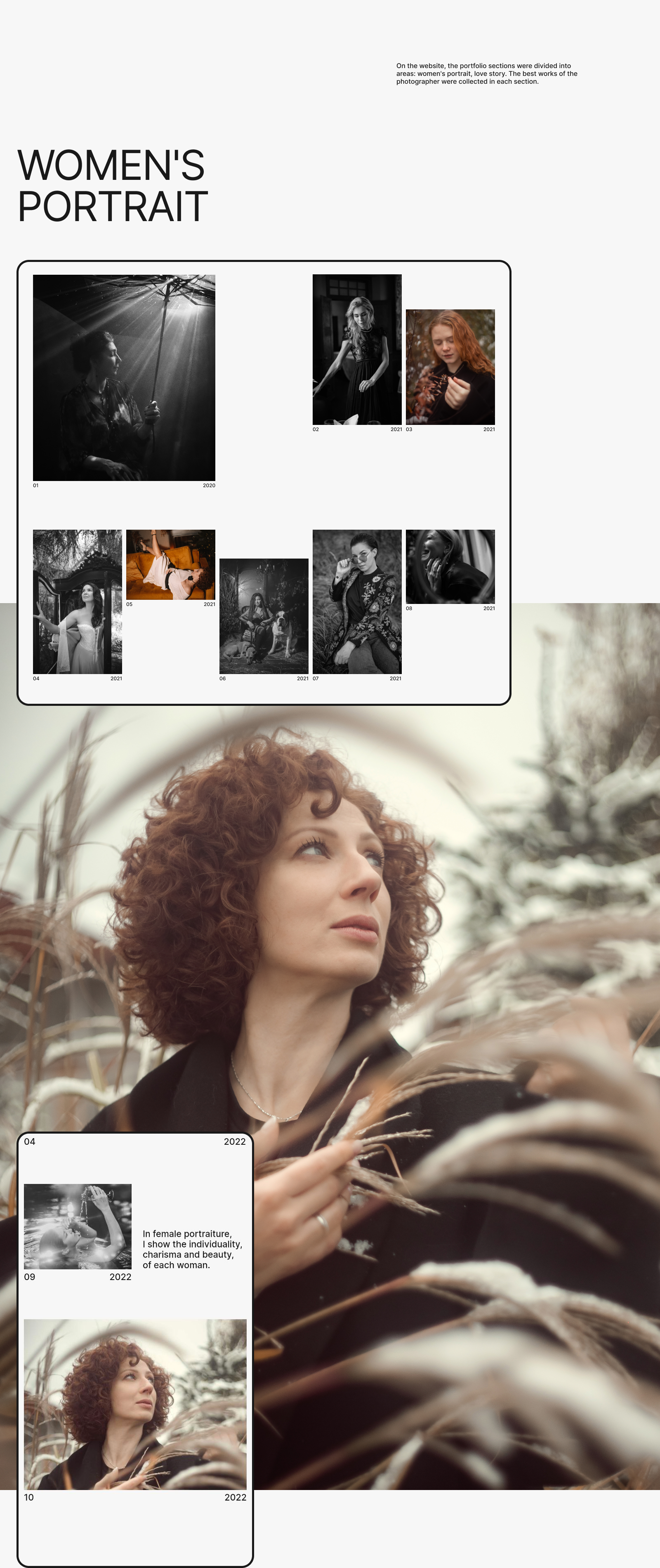 Сайт-визитка портфолио для фотографа — Изображение №4 — Интерфейсы на Dprofile