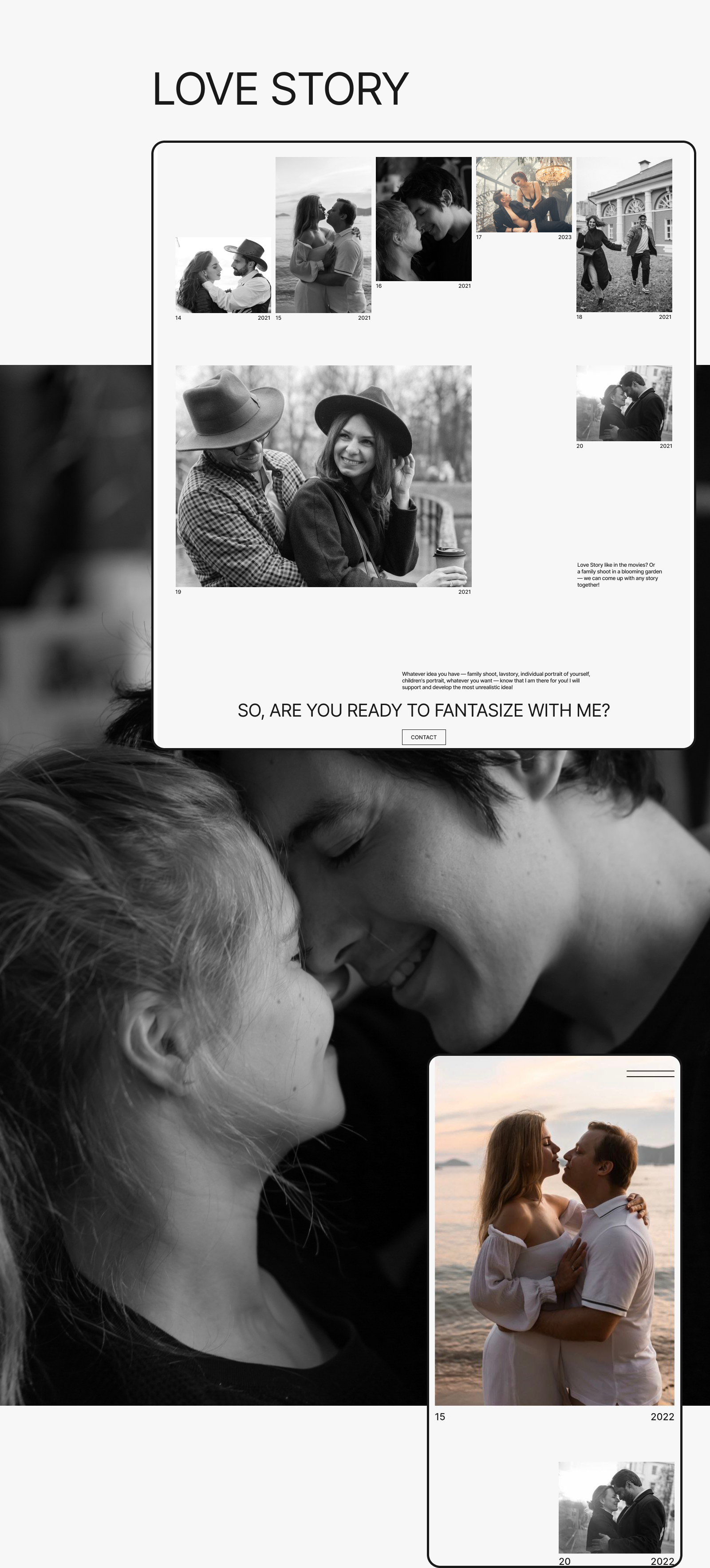 Сайт-визитка портфолио для фотографа — Изображение №5 — Интерфейсы на Dprofile