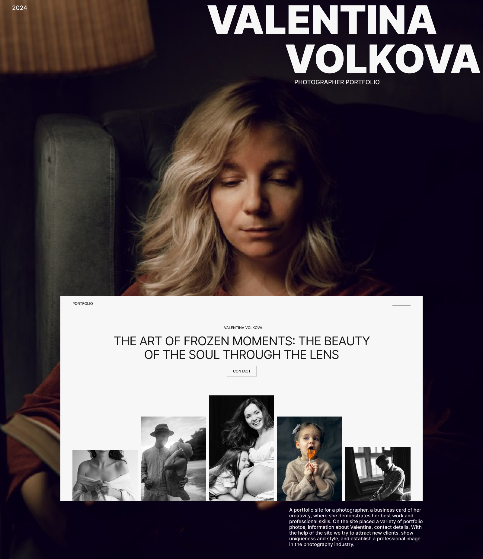 Сайт-визитка портфолио для фотографа — Изображение №1 — Интерфейсы на Dprofile