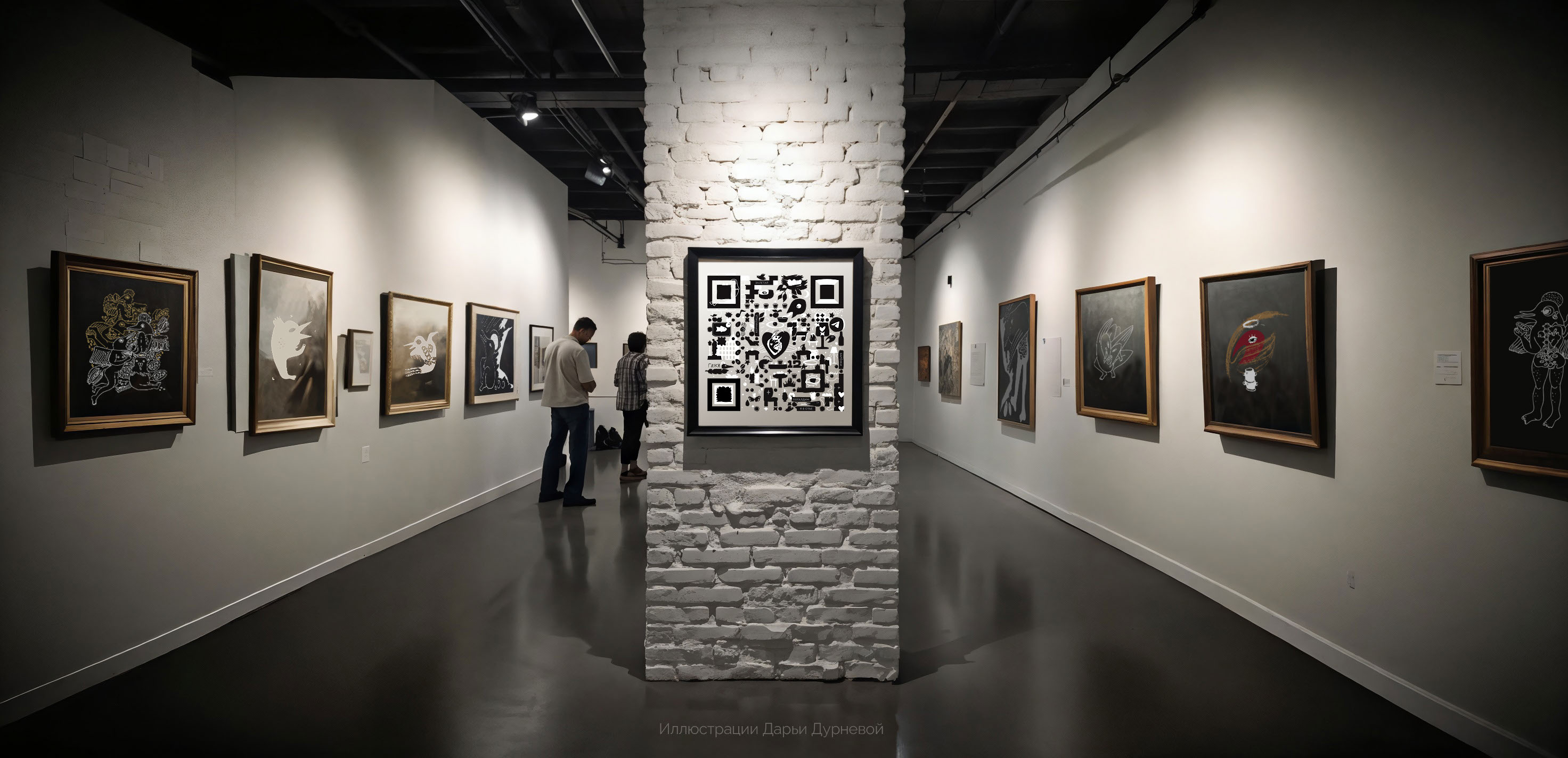 Art Qr-code / открытка / картина / ресторан — Изображение №1 — Графика на Dprofile