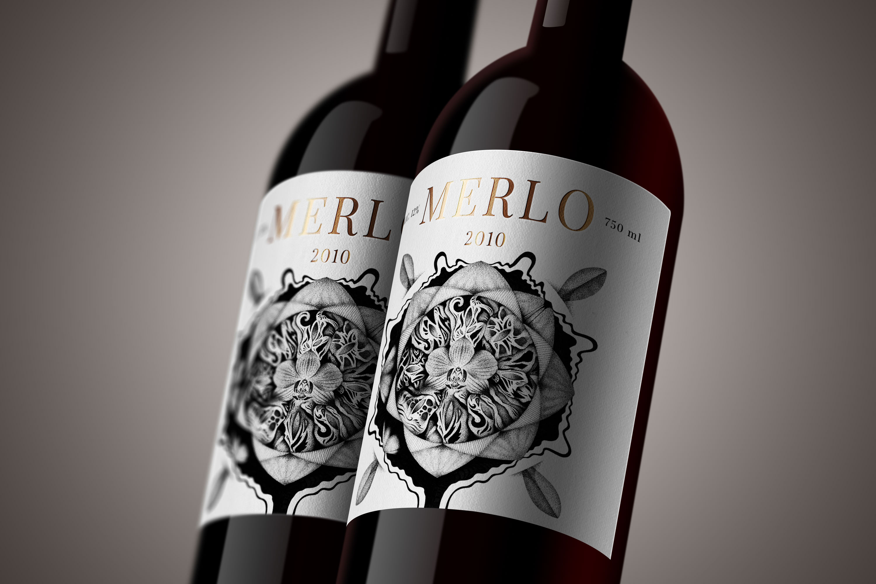Иллюстрация для этикетки для вина, WINE — Изображение №1 — Иллюстрация на Dprofile