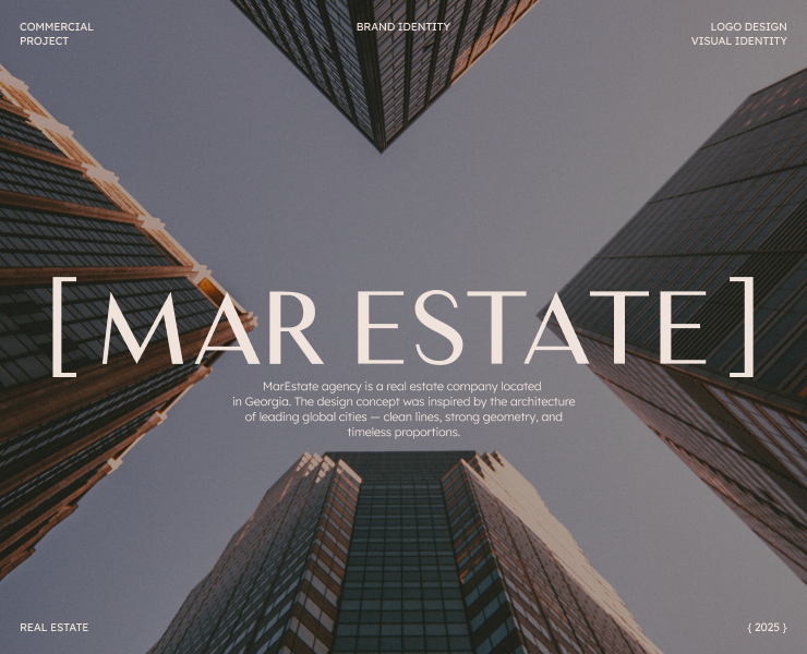 Логотип и фирменный стиль агентства недвижимости MarEstate на Dprofile