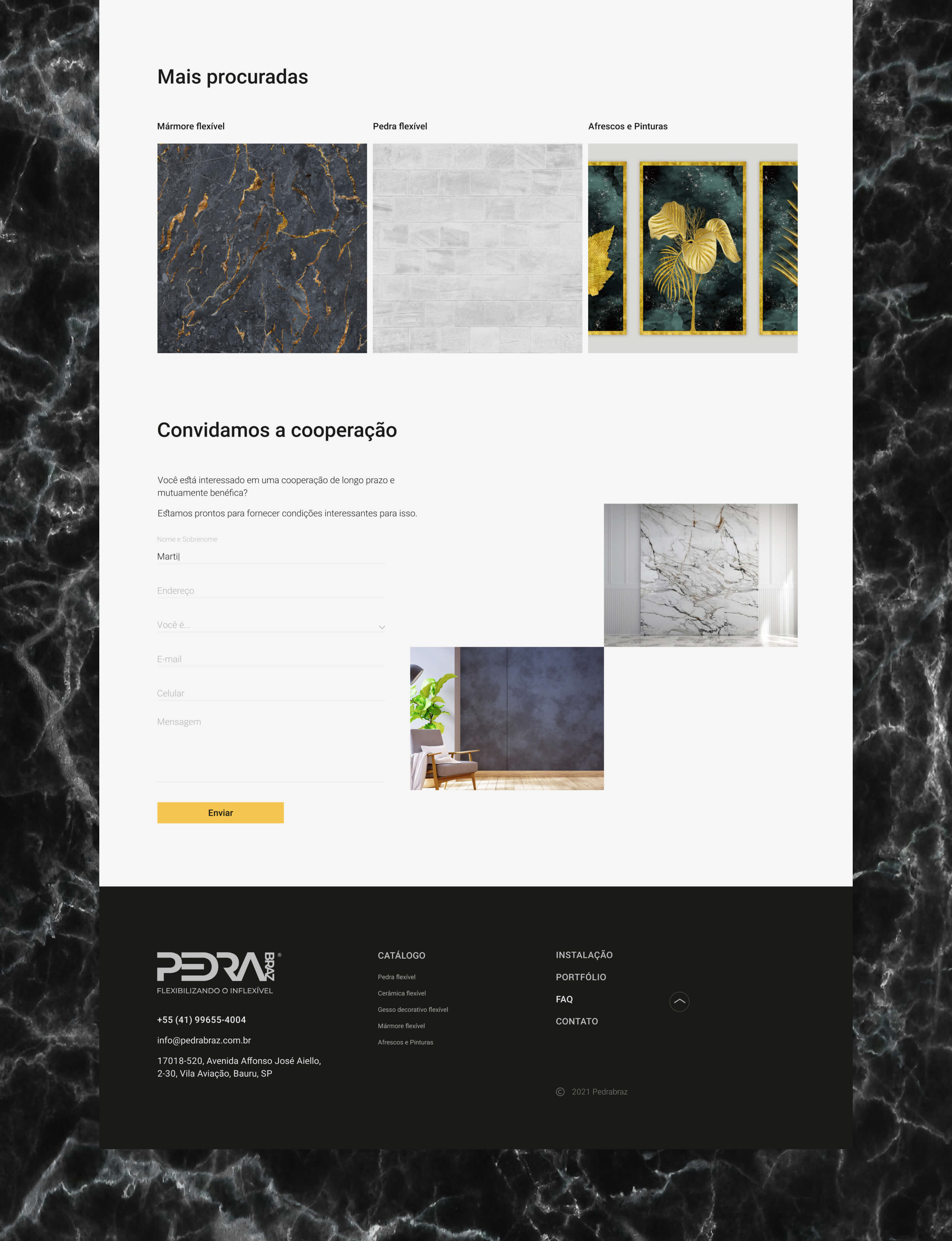 Website for new finishing material — Изображение №5 — Интерфейсы на Dprofile