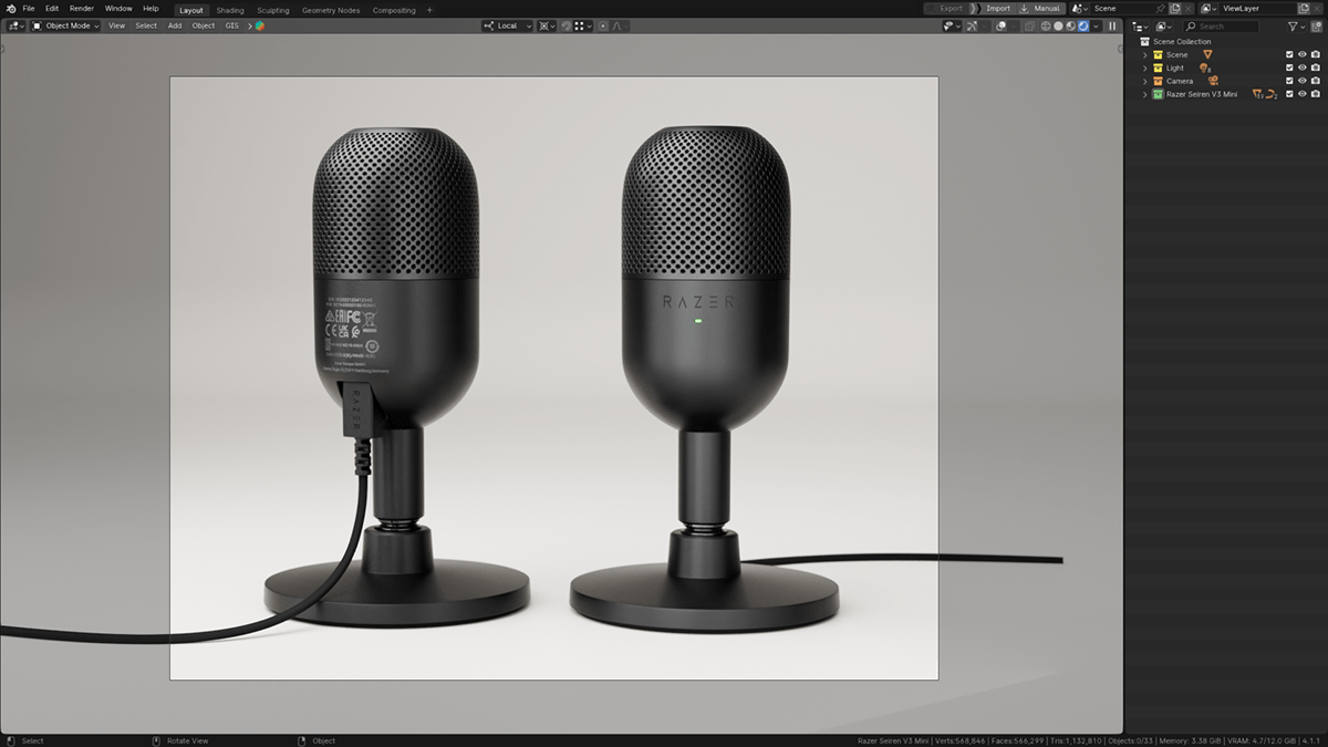 Razer Seiren V3 Mini — Изображение №8 — Графика, 3D на Dprofile