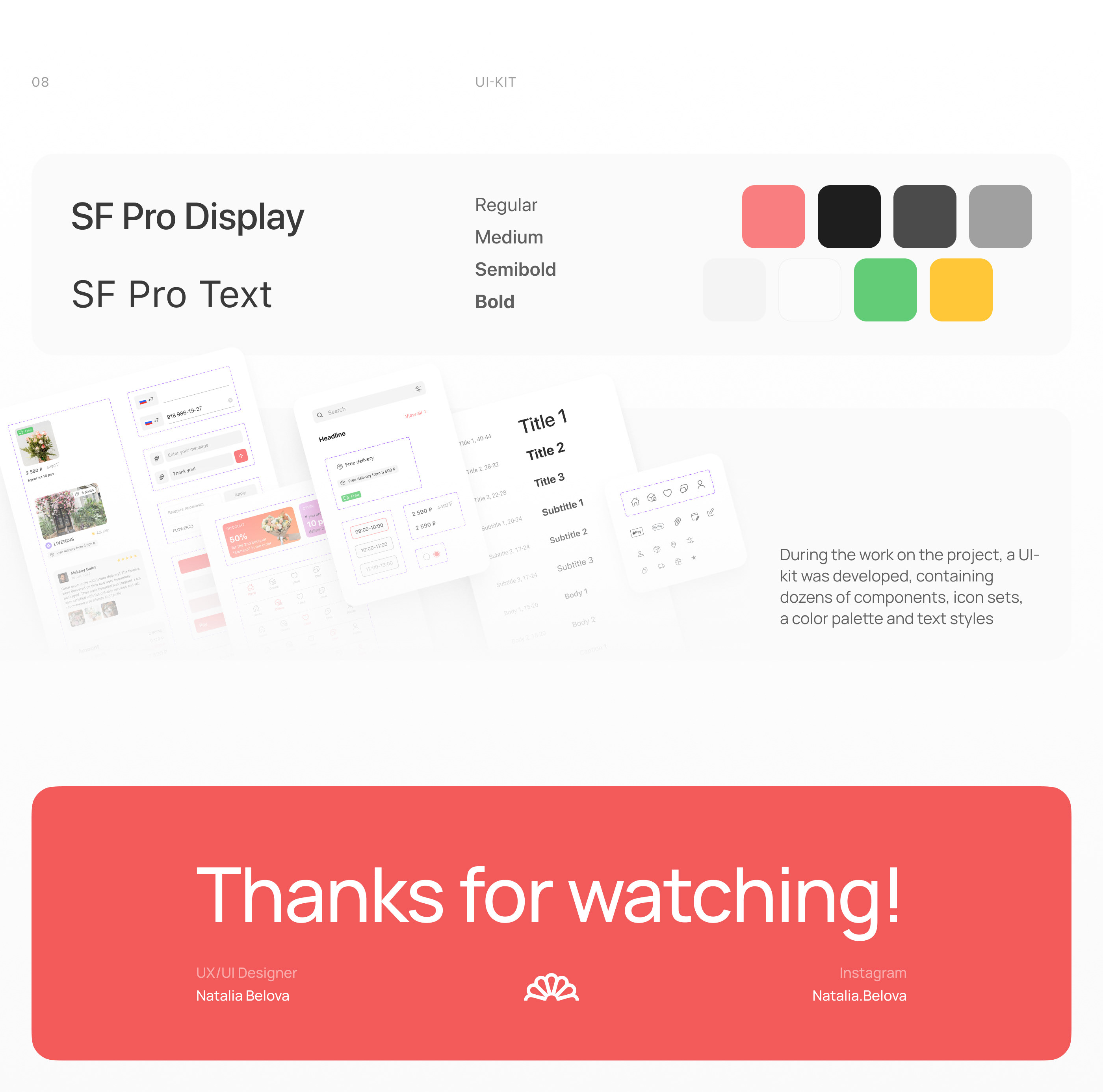 FLORETTE | UI/UX mobile app design for flower shop — Изображение №7 — Интерфейсы на Dprofile