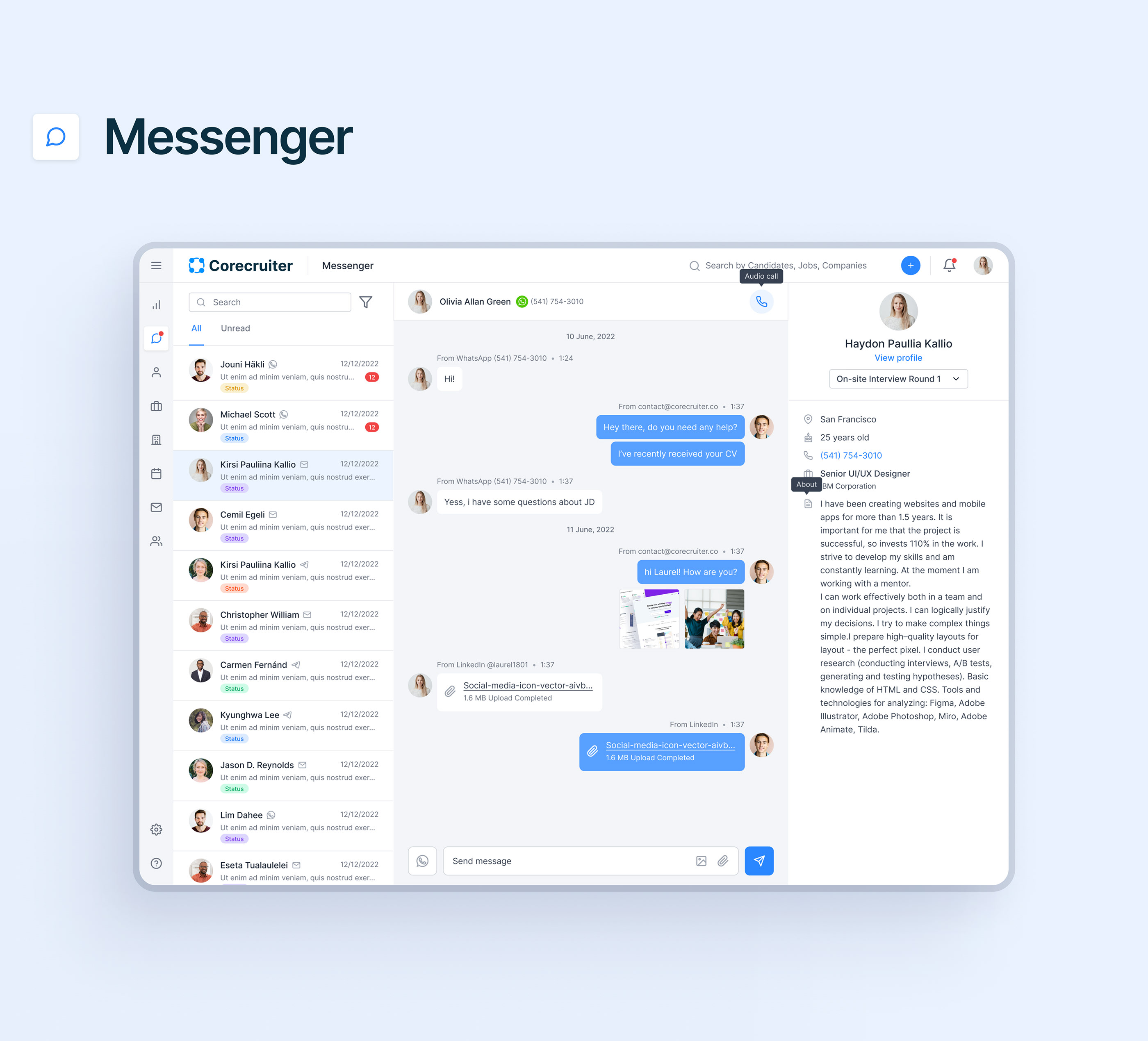 CRM for HR management system | SAAS | Dashboard — Изображение №6 — Интерфейсы на Dprofile