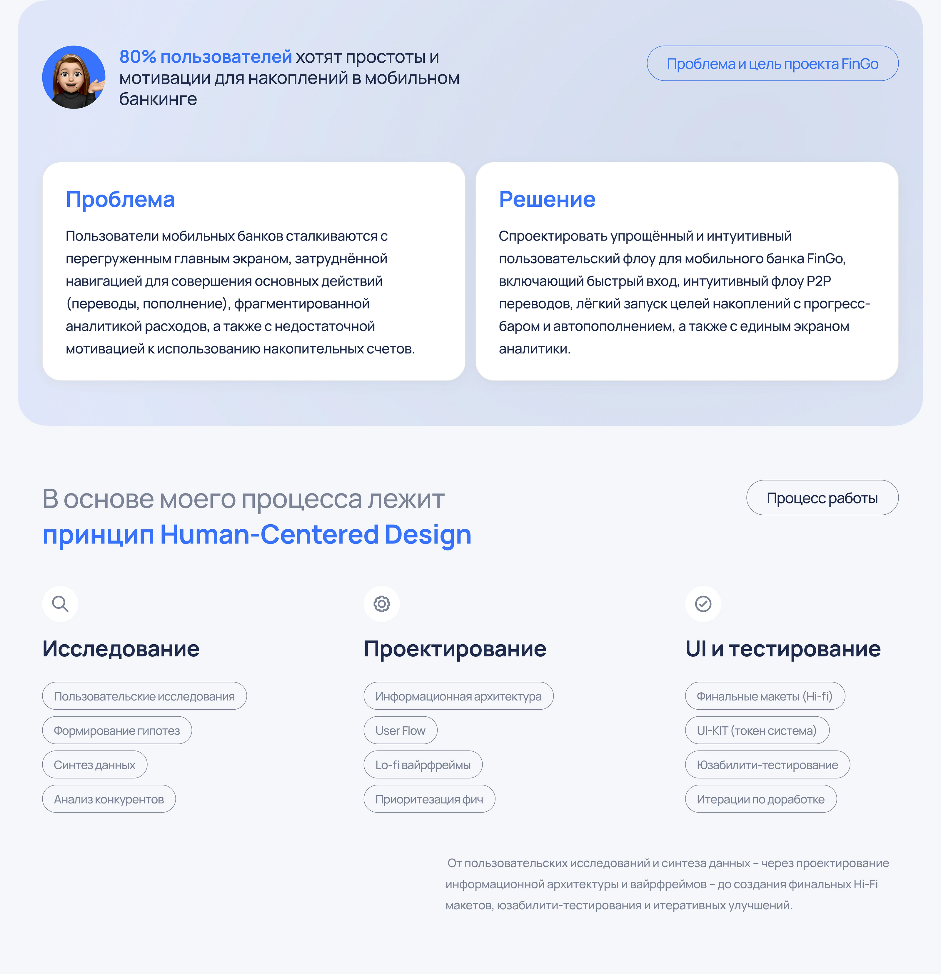 FinGo: Оптимизация мобильного банка | Case study, UX/UI — Изображение №2 — Интерфейсы на Dprofile