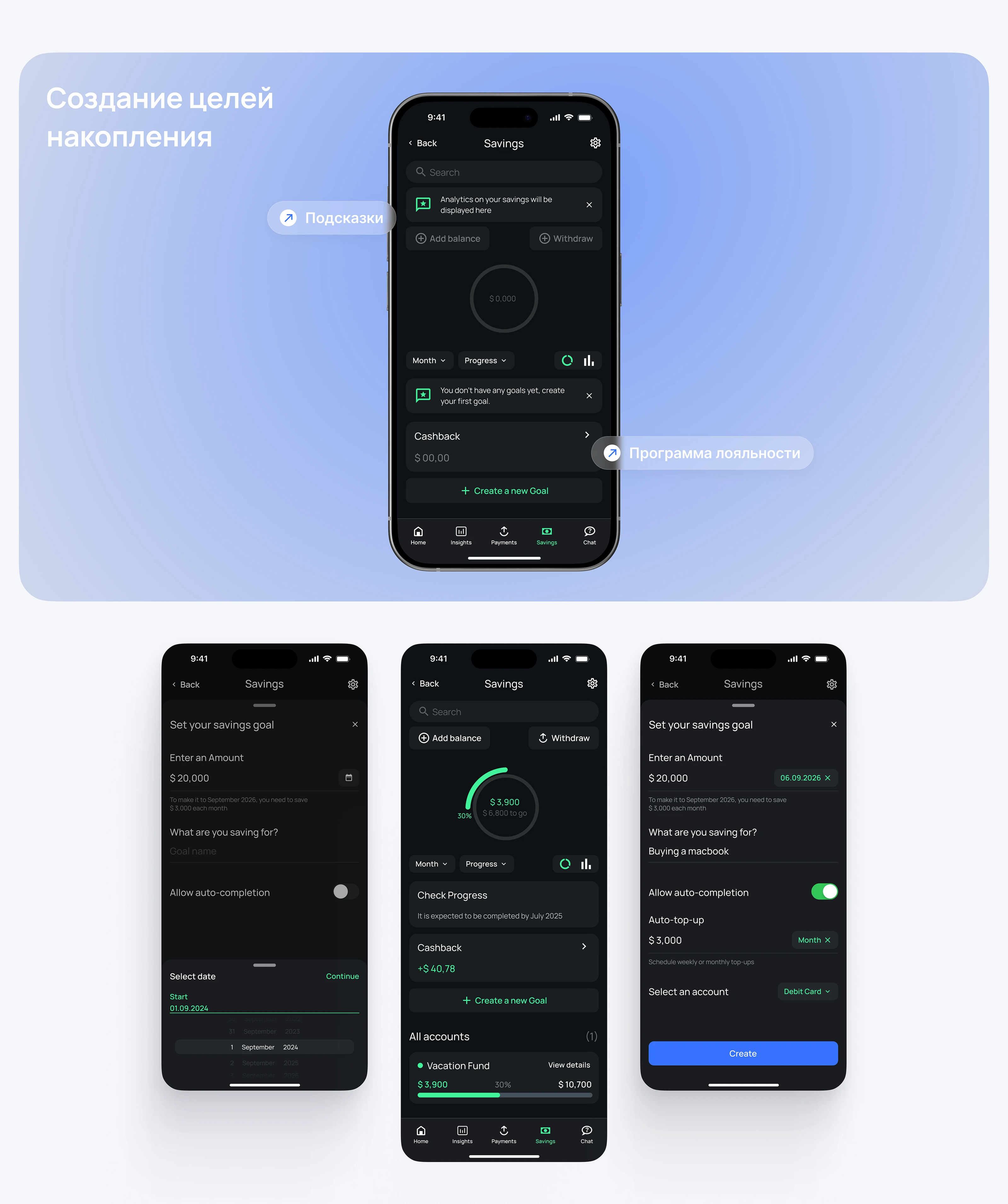 FinGo: Оптимизация мобильного банка | Case study, UX/UI — Изображение №11 — Интерфейсы на Dprofile