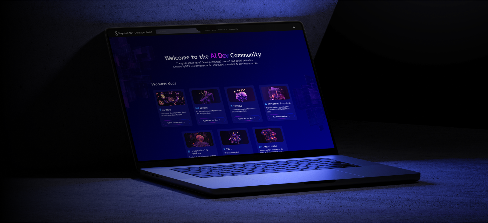 DevPortal Web 3.0 — UX/UI Redesign for SingularityNET — Изображение №1 — Интерфейсы на Dprofile