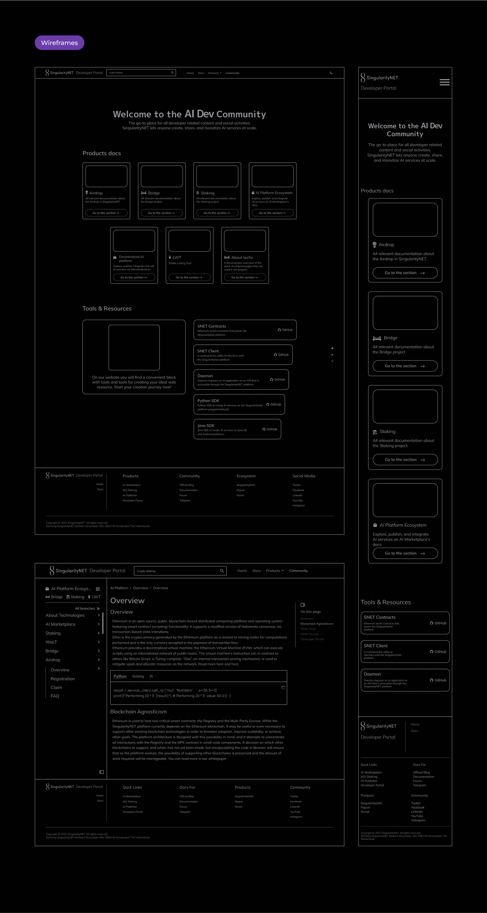 DevPortal Web 3.0 — UX/UI Redesign for SingularityNET — Изображение №11 — Интерфейсы на Dprofile