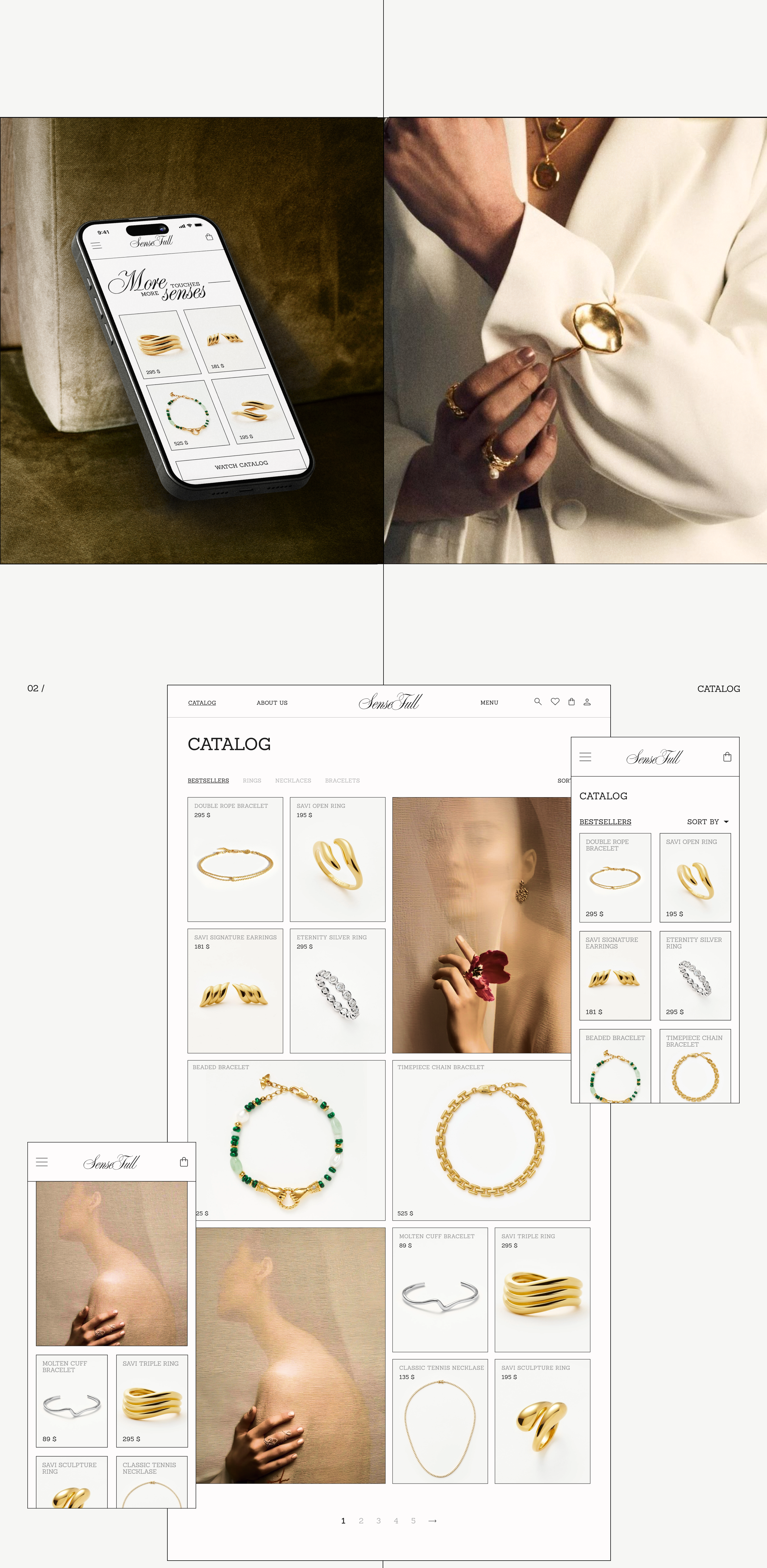 SenseFull - online store jewellery — Изображение №3 — Интерфейсы на Dprofile