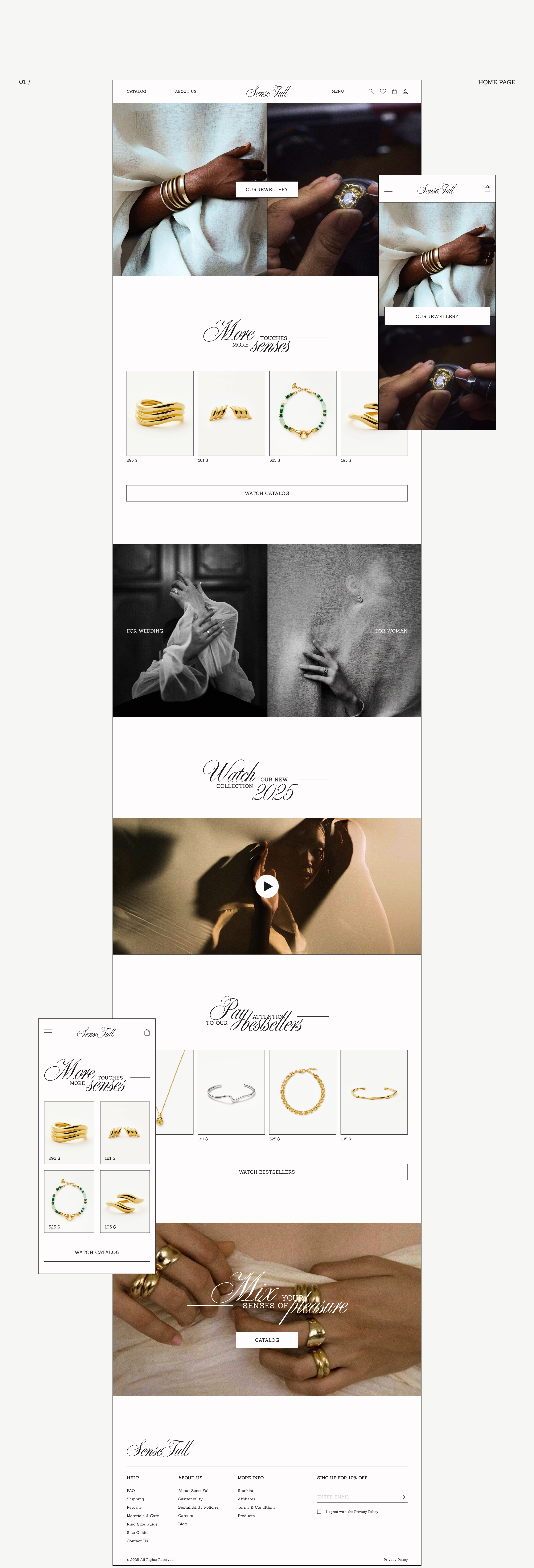 SenseFull - online store jewellery — Изображение №2 — Интерфейсы на Dprofile