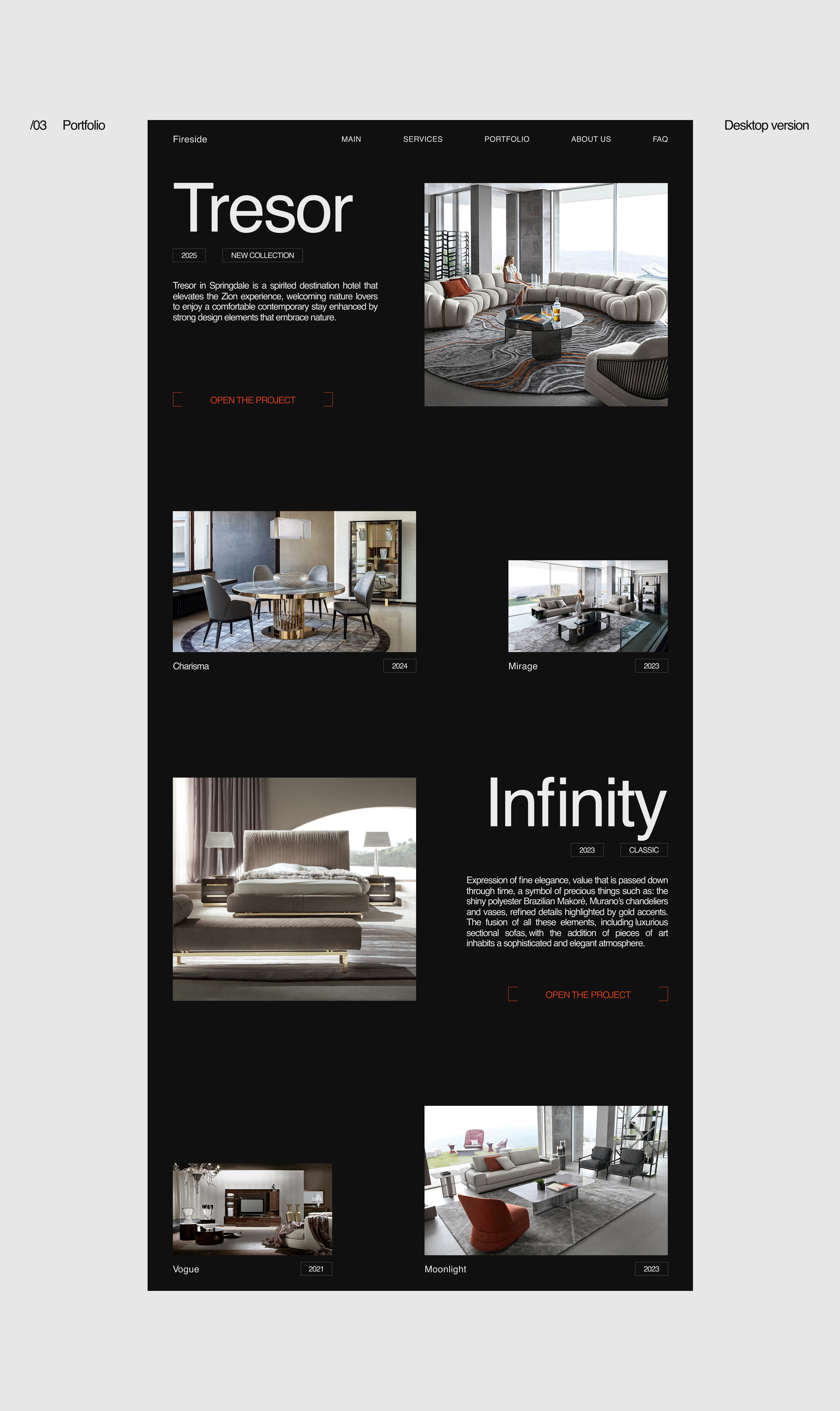 Fireside - interior studio site — Изображение №6 — Интерфейсы на Dprofile