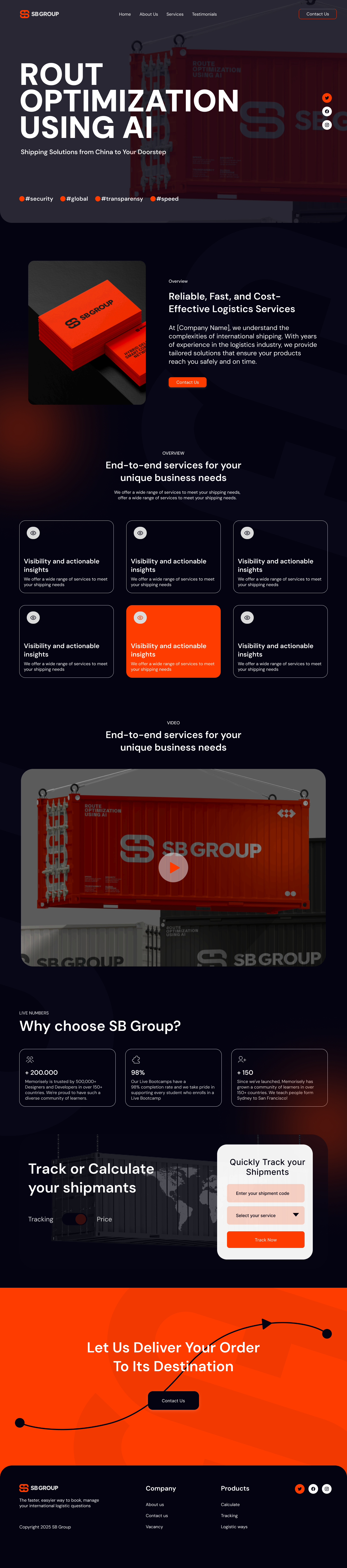 Дизайн лэндинга для логистической компании — Изображение №2 — Интерфейсы на Dprofile