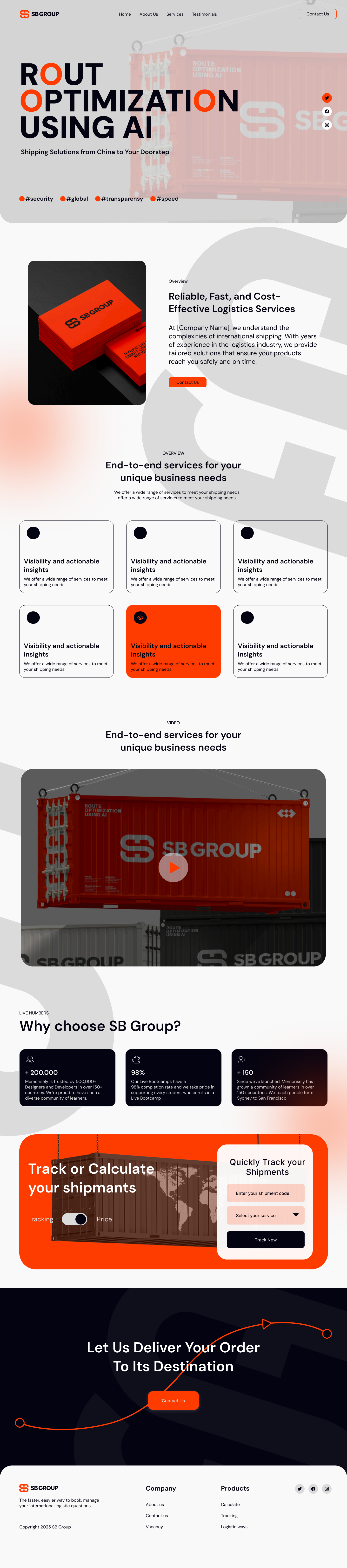 Дизайн лэндинга для логистической компании — Изображение №3 — Интерфейсы на Dprofile